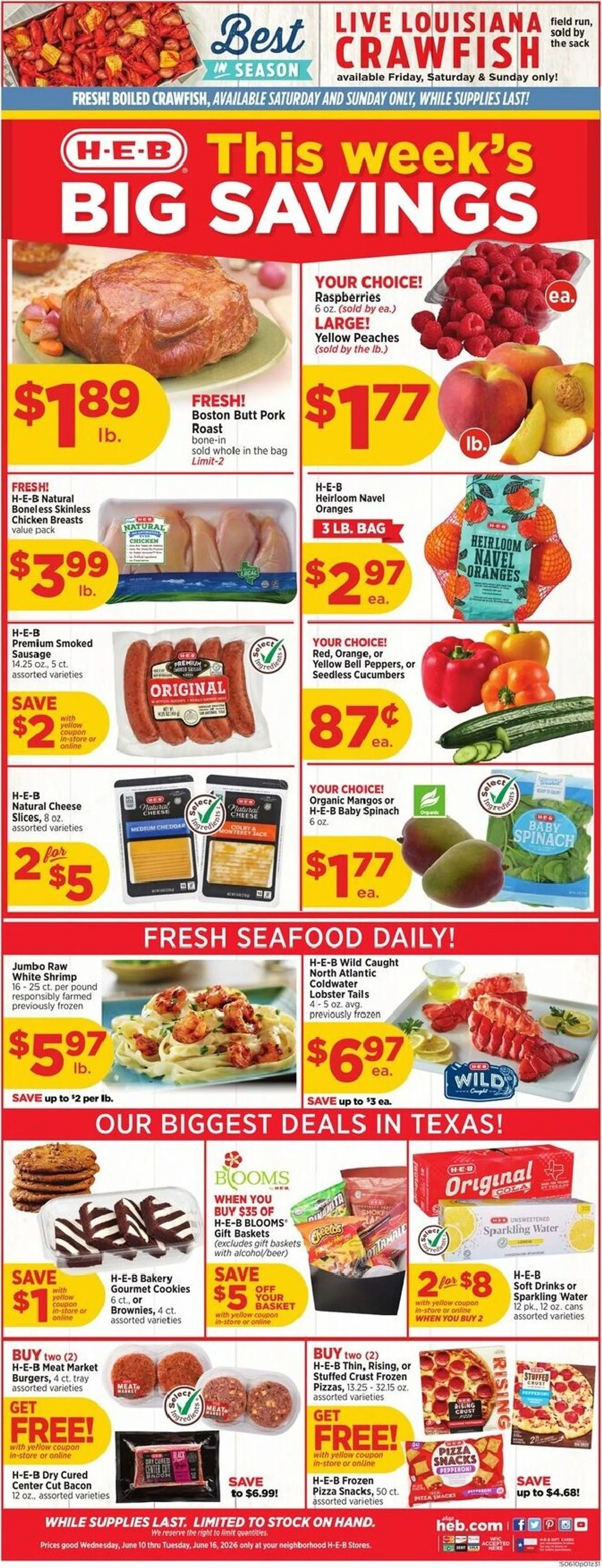 Weekly ad H-E-B This week's BIG SAVINGS from June 10 to June 16 2026 - Page 1