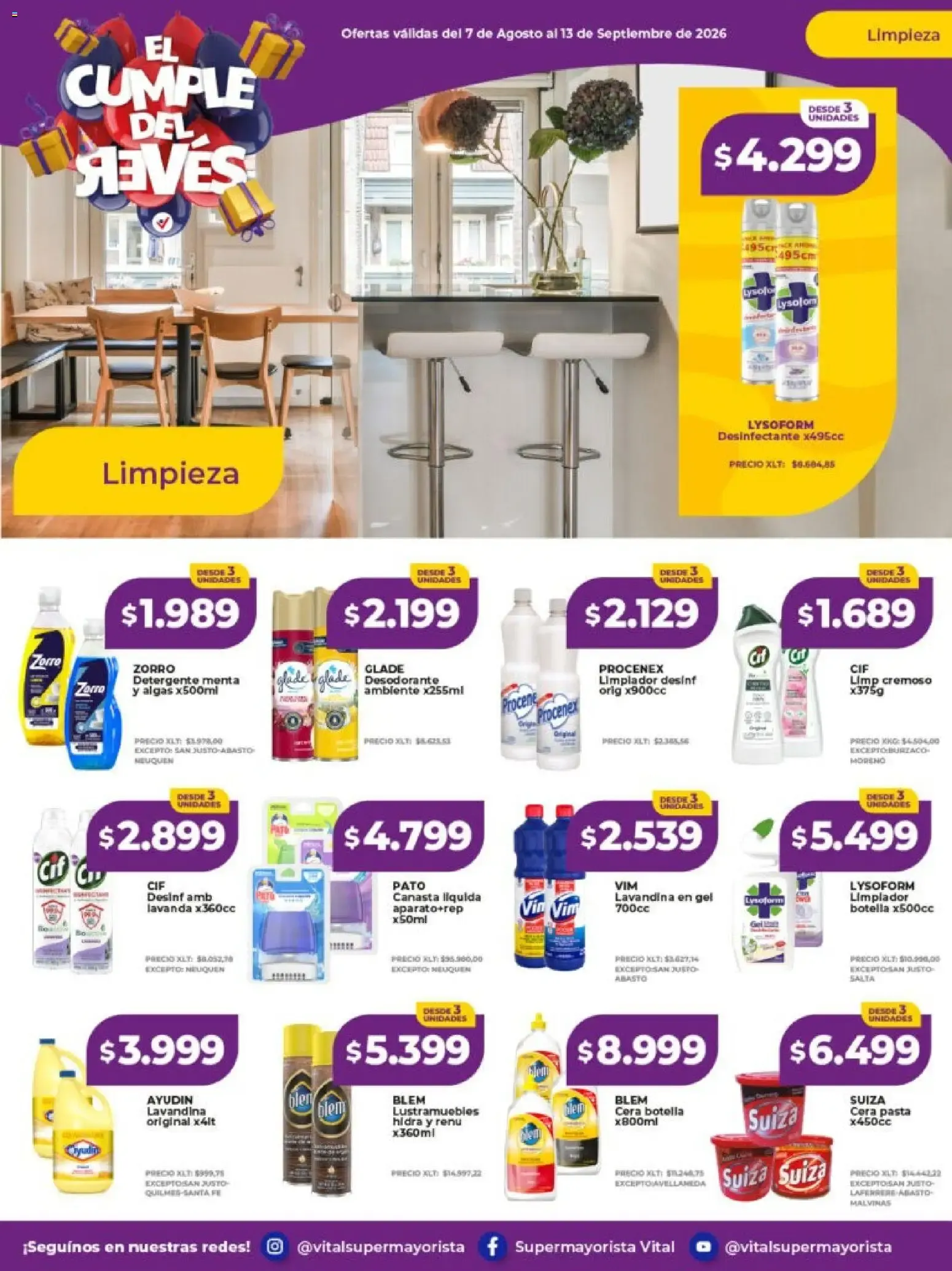 Ofertas de Vital Super Mayorista - El Cumple del Revés 7 de septiembre al 13 de septiembre 2026 - Página 10 del catálogo