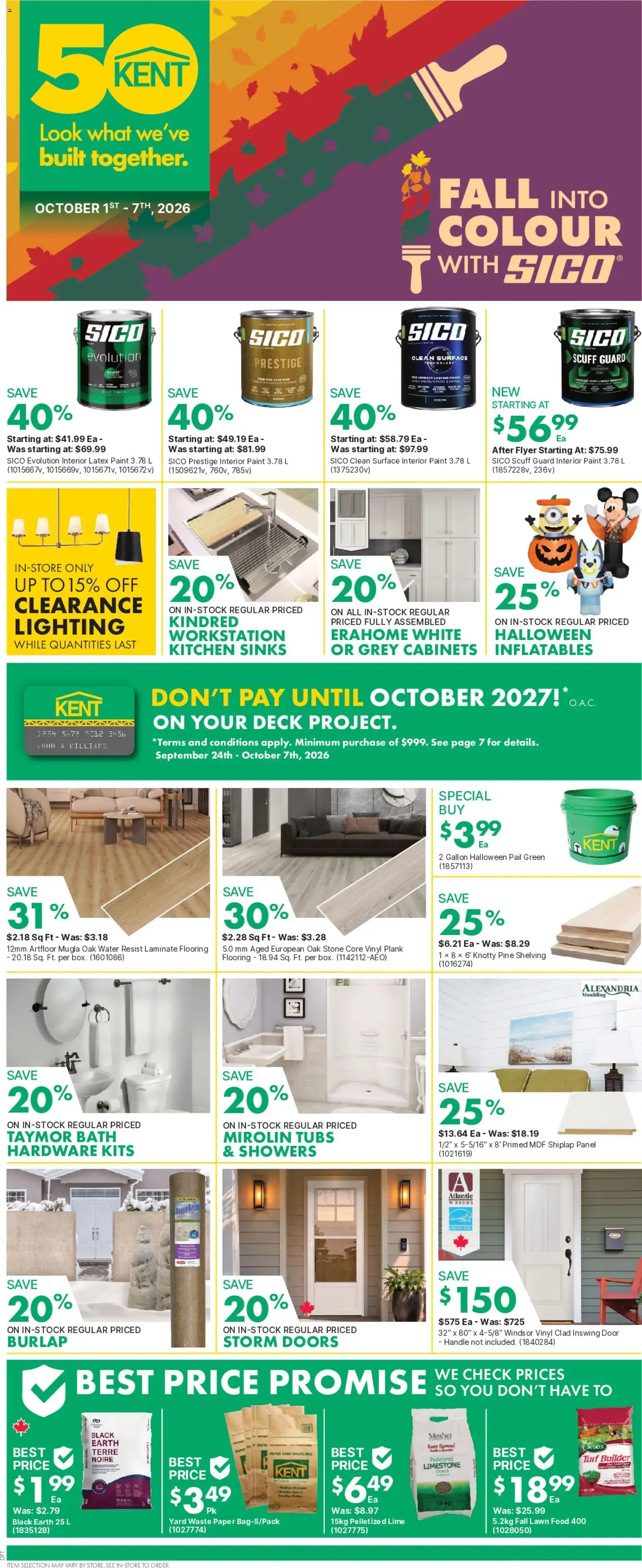 Kent weekly flyer / circulaire from Oct 1, 2026 > weekly specials & deals from October 1 to October 7 2026 - flyer page 1