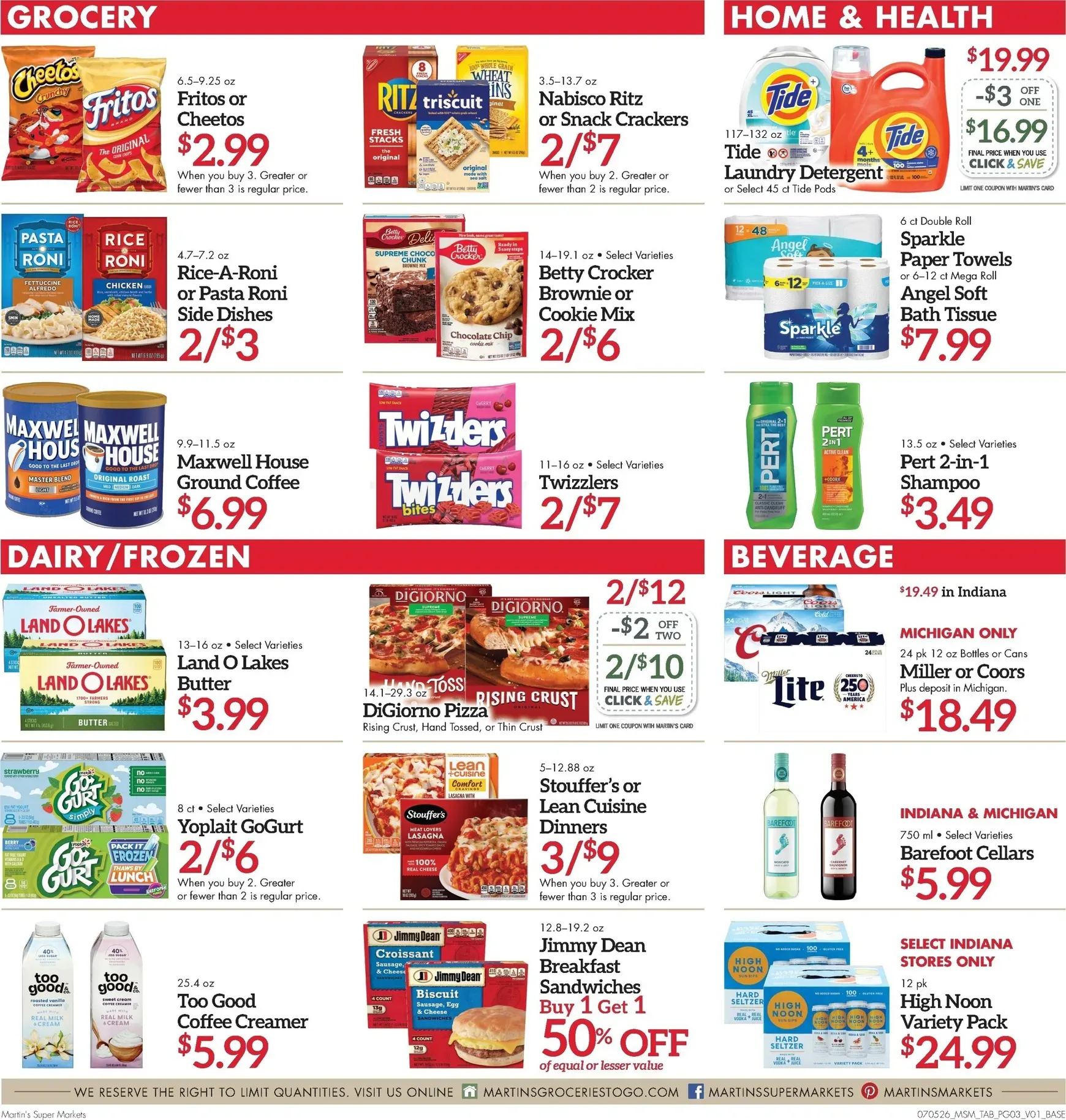 Weekly ad Current Martin's Super Markets leaflet valid from Sunday 07/05/2026 to Saturday 07/11/2026 from July 5 to July 11 2026 - Page 3