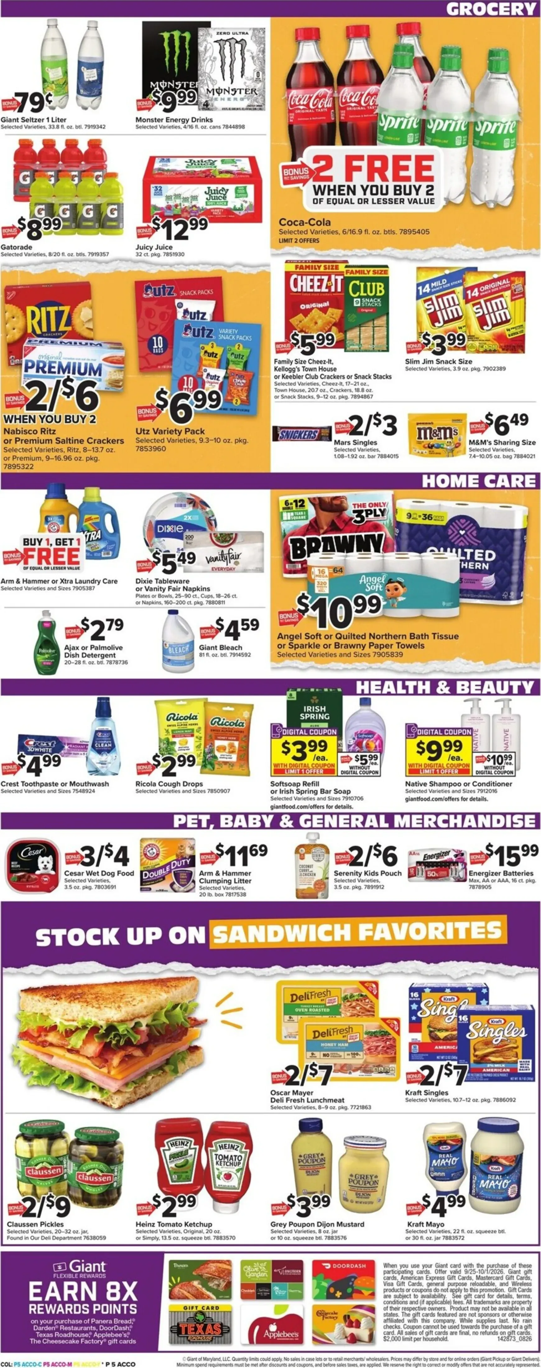 Weekly ad Current Giant leaflet valid from Friday 09/25/2026 to Thursday 10/01/2026 from September 25 to October 1 2026 - Page 8