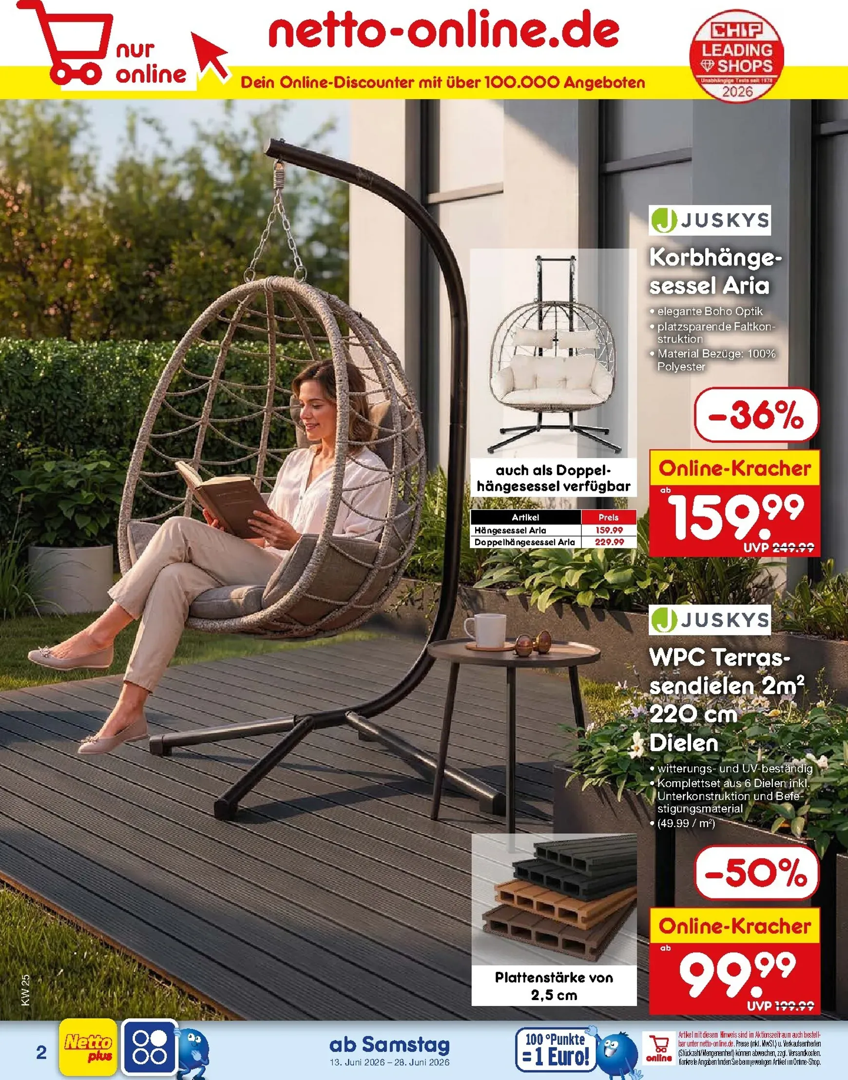 Netto Marken Discount - Online-Sonderangebote Prospekt – von Samstag 13.06.2026 bis Sonntag 28.06.2026 von 13. Juni bis 28. Juni 2026 - Prospekt seite 2