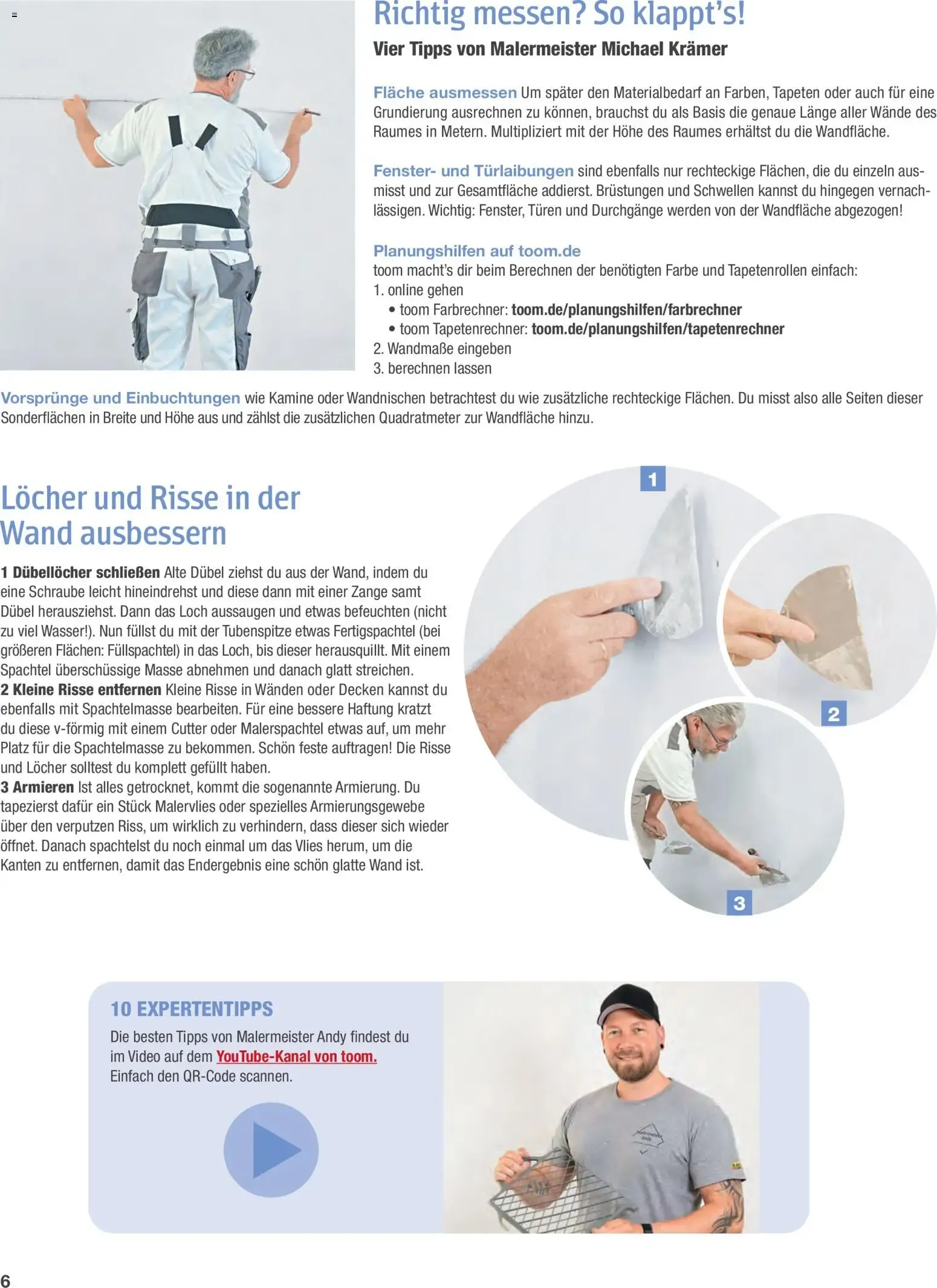 Toom Baumarkt Wände streichen und tapezieren (ab 01.01.2026) zum Blättern von 1. Januar bis 31. Dezember 2026 - Prospekt seite 6