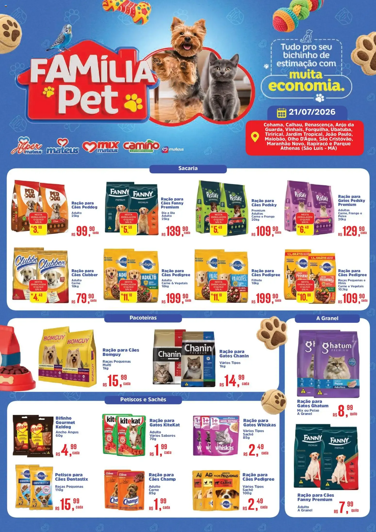 Encarte de Mateus ofertas Familia Pet de 21/07/2026 | Promoções Online 21 de julho até 21 de julho 2026 - Pagina 1