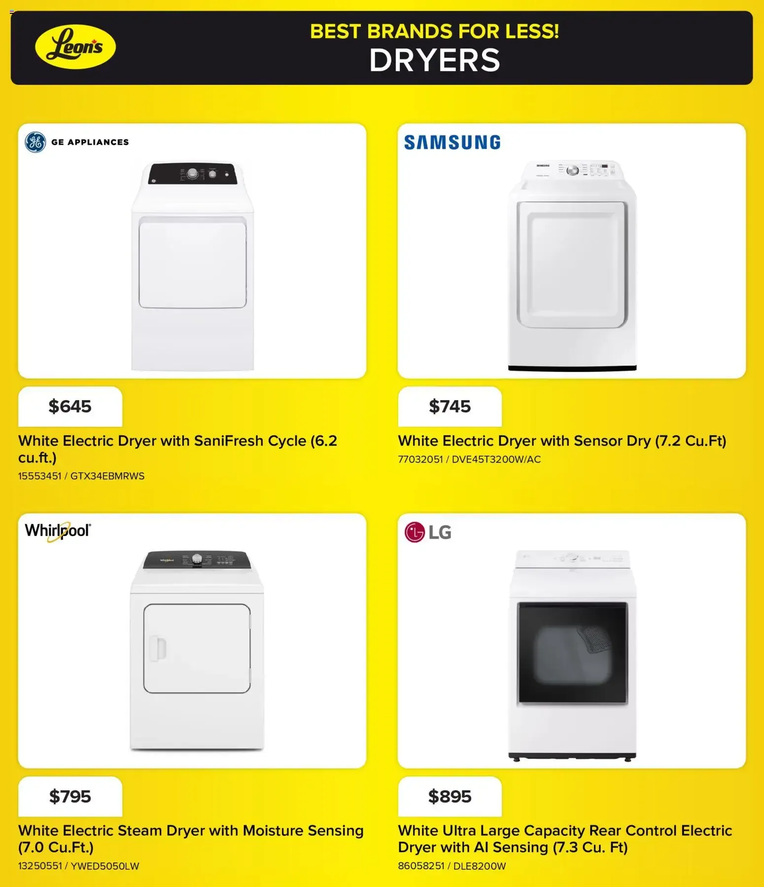 Leon's flyer - BBFL Appliances from Oct 15, 2026 > weekly specials & deals from October 15 to October 21 2026 - flyer page 12