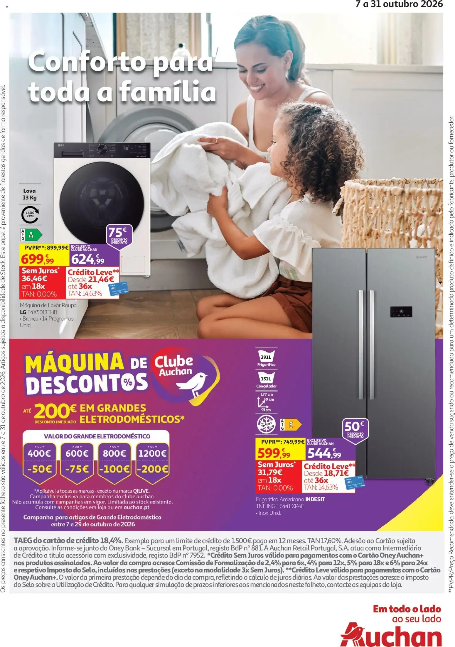 Folheto Auchan folheto Conforto para toda a família » de 07/10/2026 - 31/10/2026 de 7 de outubro até 31 de outubro 2026 - Pagina 1