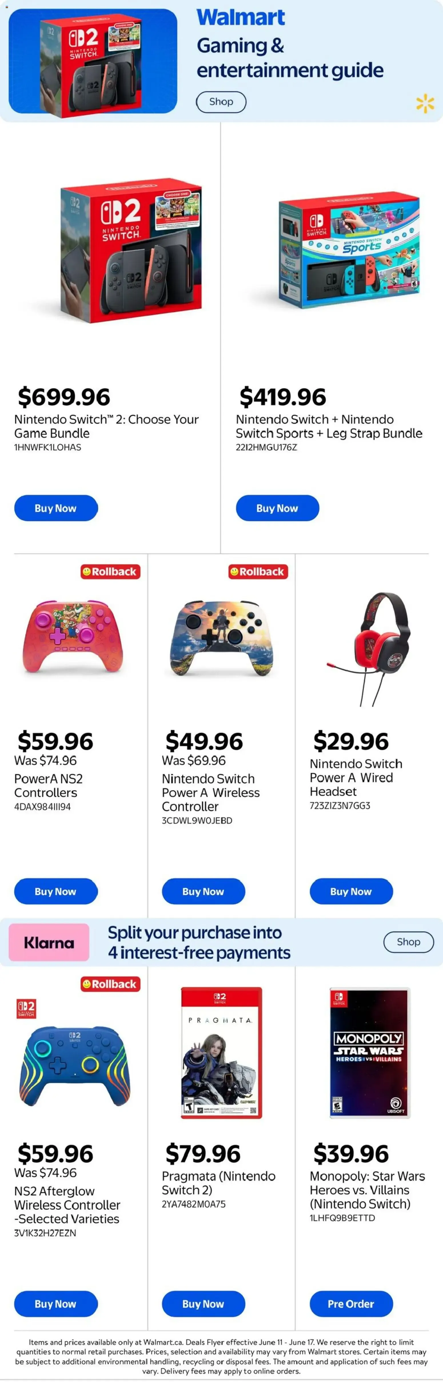 Walmart flyer - Gaming & entertainment guide from Jun 11, 2026 > weekly specials & deals