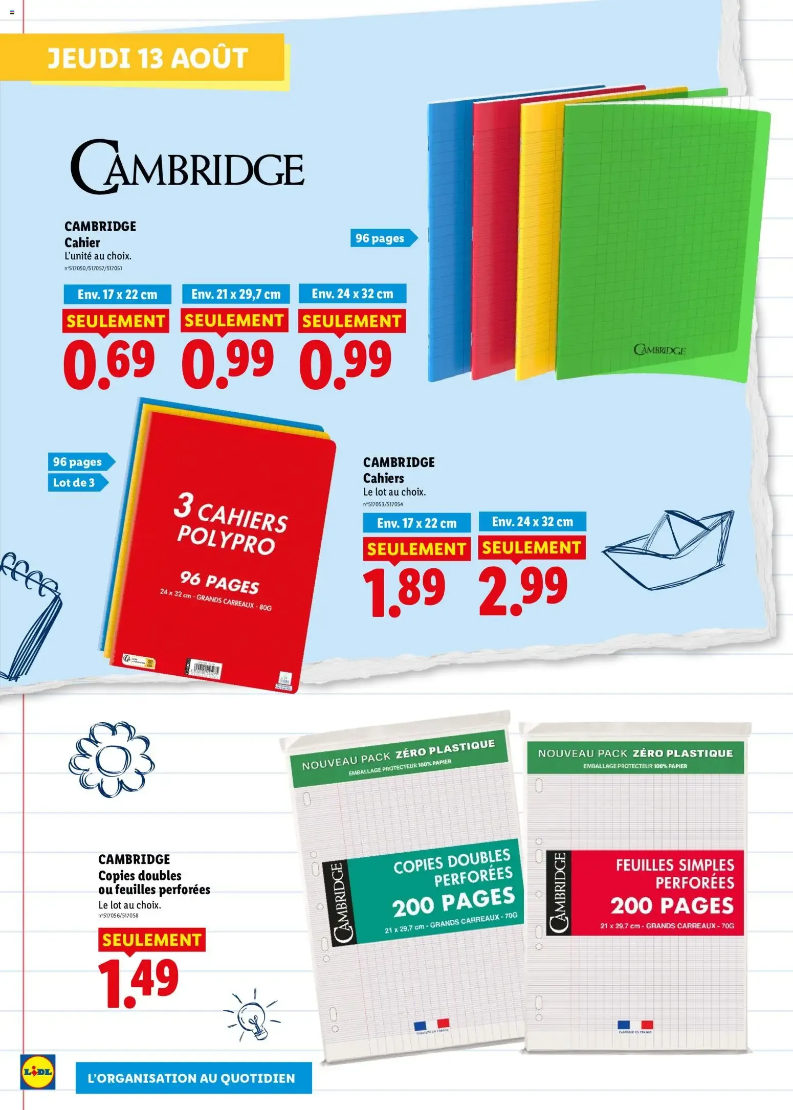 Lidl: Préparez la rentrée ! du 13 août au 20 août 2026 - Catalogue page 8