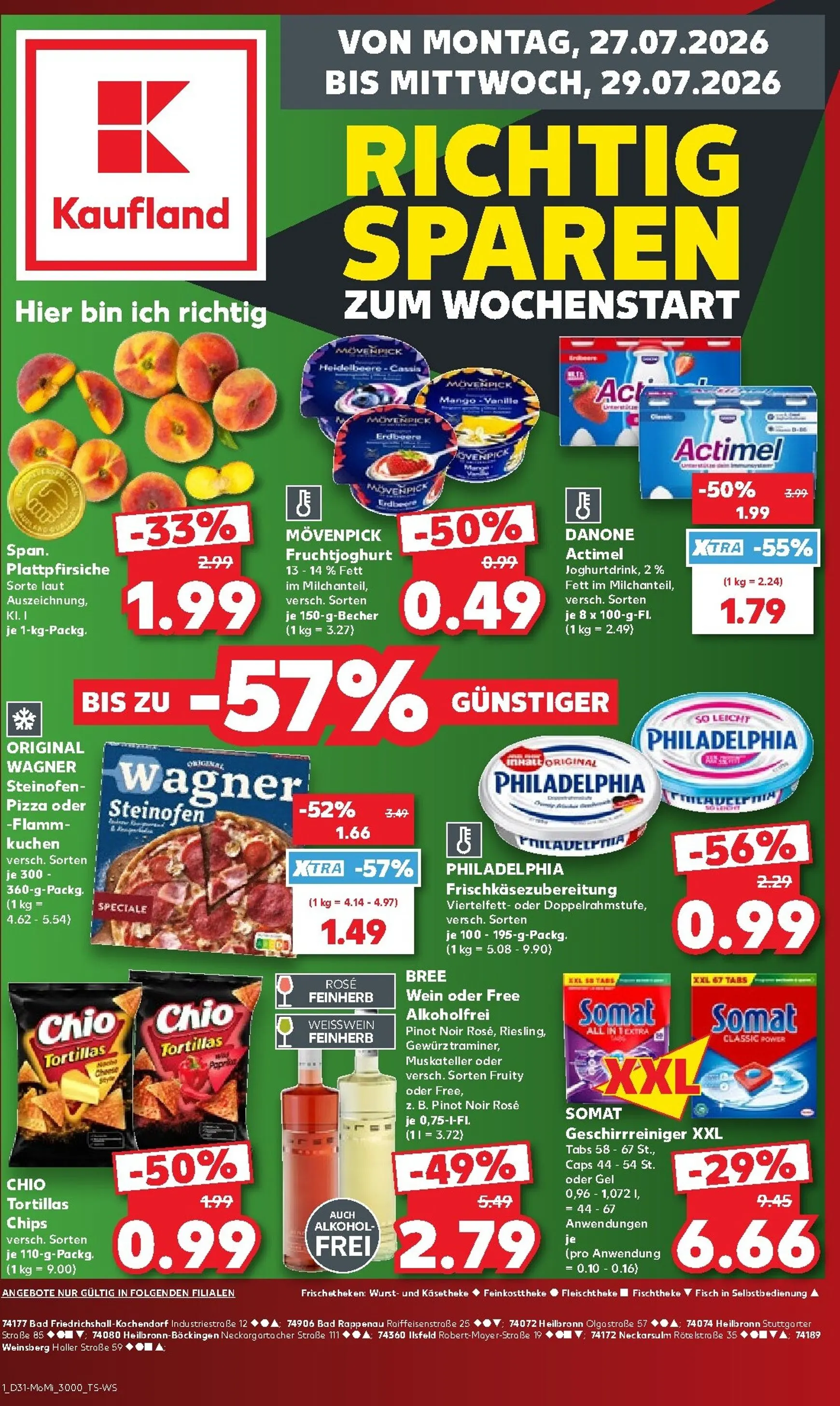Kaufland: Richtig Sparen zum Wochenstart von 27. Juli bis 29. Juli 2026 - Prospekt seite 1