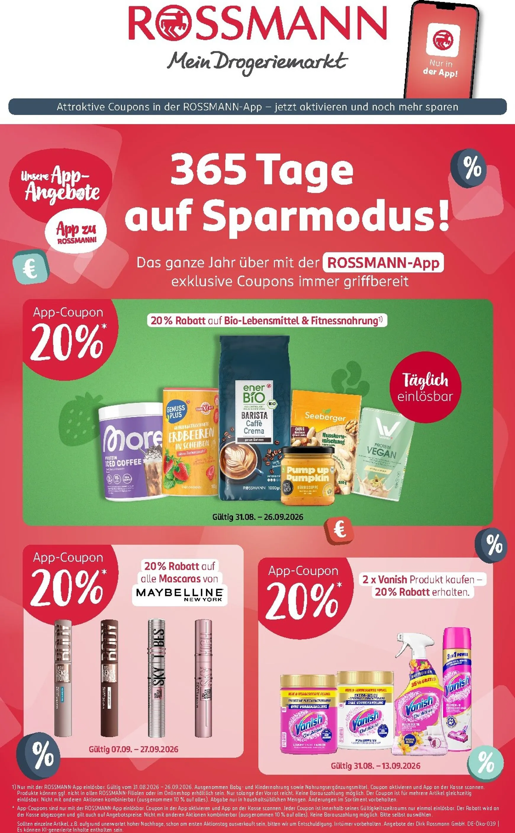 ROSSMANN - Sparmodus Prospekt – von Montag 07.09.2026 bis Sonntag 27.09.2026 von 31. August bis 26. September 2026 - Prospekt seite 1