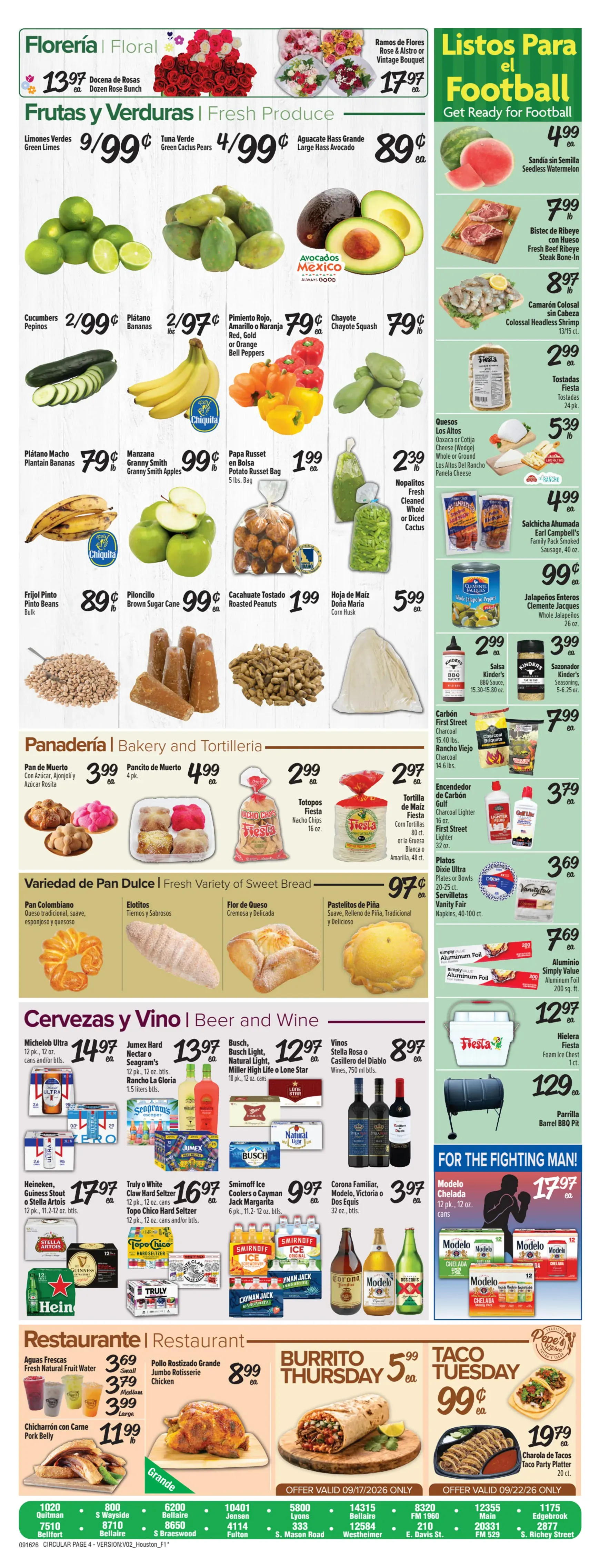Weekly ad Current Fiesta Mart leaflet valid from Wednesday 09/16/2026 to Tuesday 09/22/2026 from September 16 to September 22 2026 - Page 4