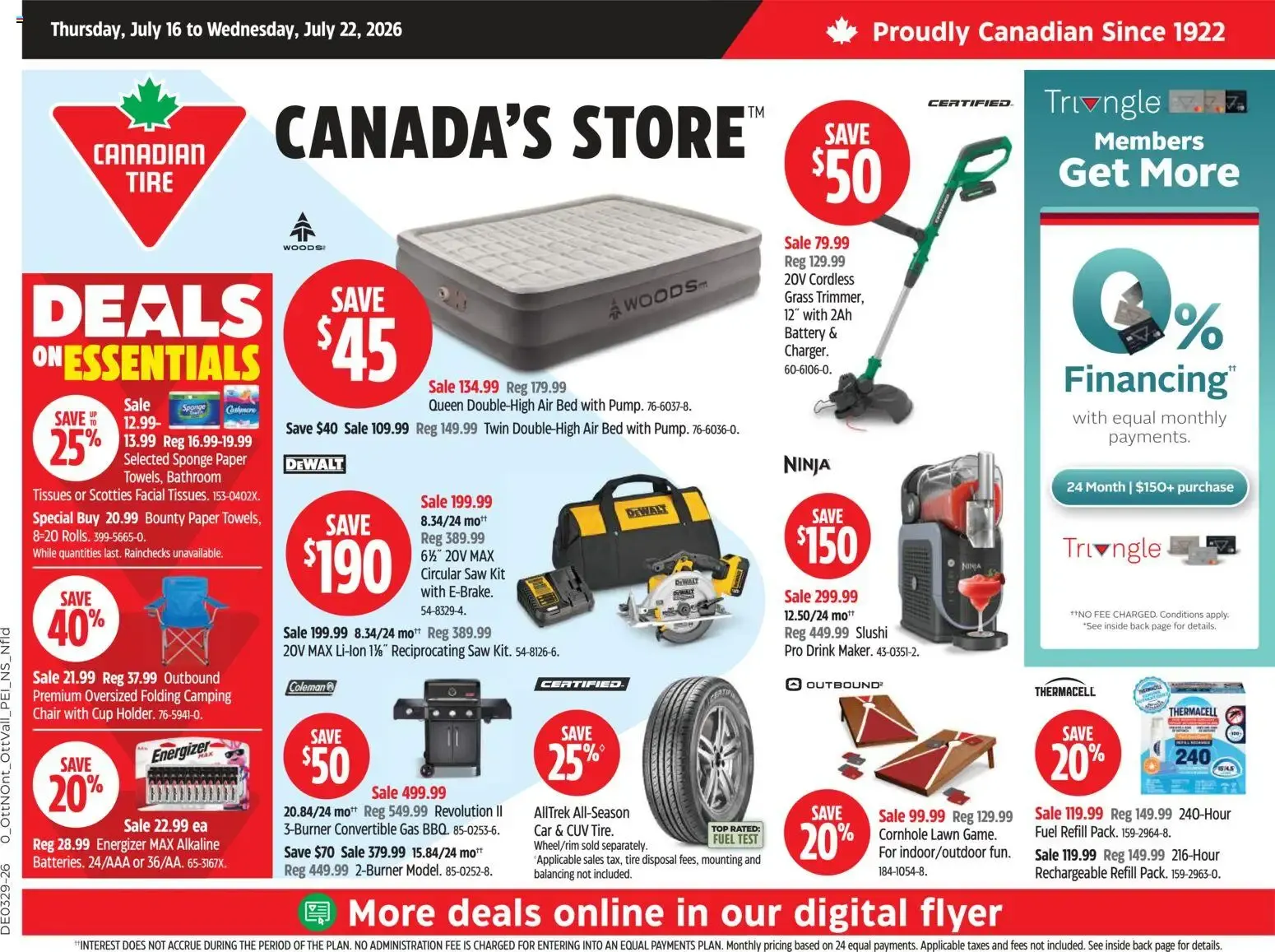 Canadian Tire weekly flyer from Jul 16, 2026 > weekly specials & deals from July 16 to July 22 2026 - flyer page 1