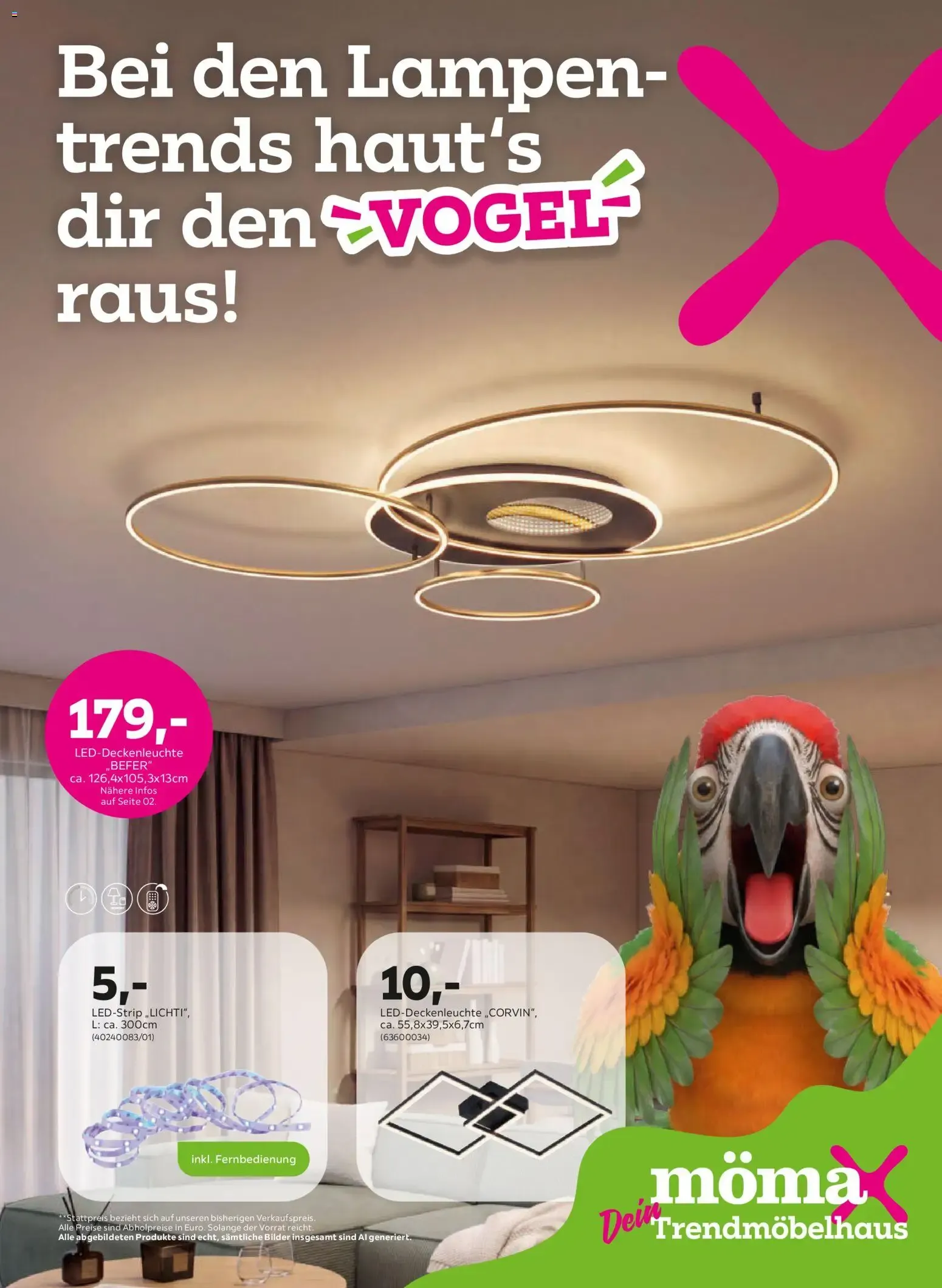 Mömax – Bei den Lampentrends haut's dir den Vogel raus!