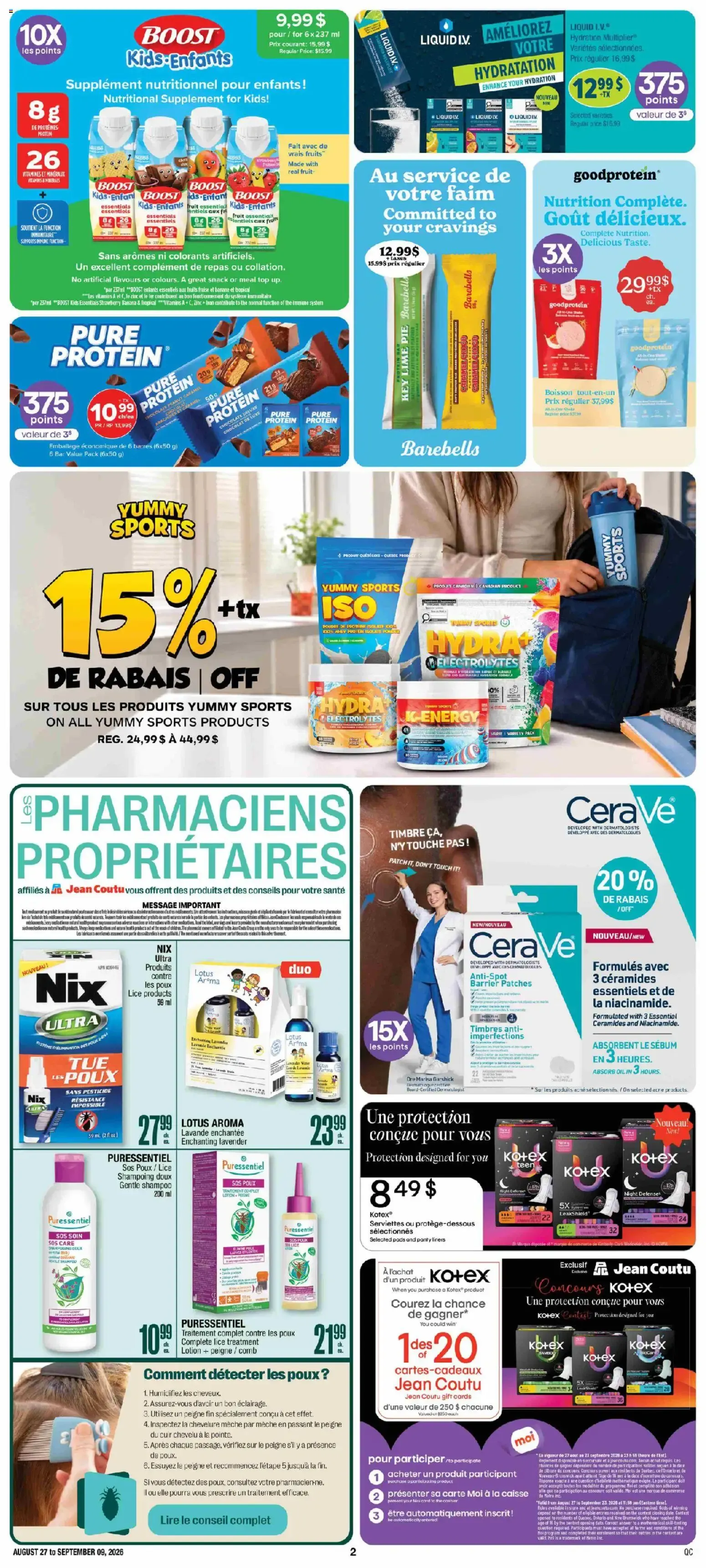 Jean Coutu - Pharma Booklet from Aug 27, 2026 > weekly specials & deals from August 27 to September 9 2026 - flyer page 2
