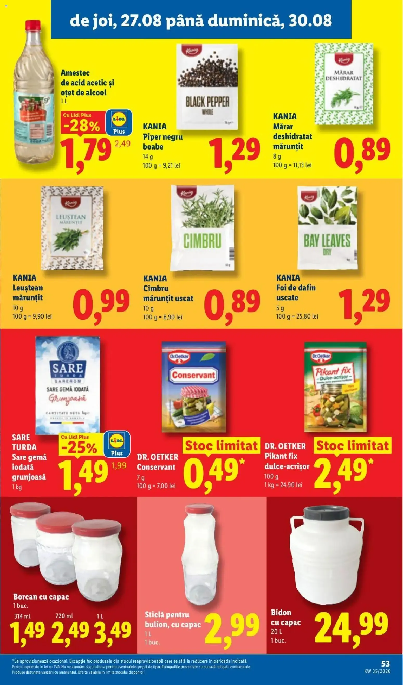 Catalog LIDL: Ieftin și înainte, și după ziua de salariu (Ofertas del 24 al 30 de agosto de 2026) de la 24 august până la 30 august 2026 - Revista Pagina 53