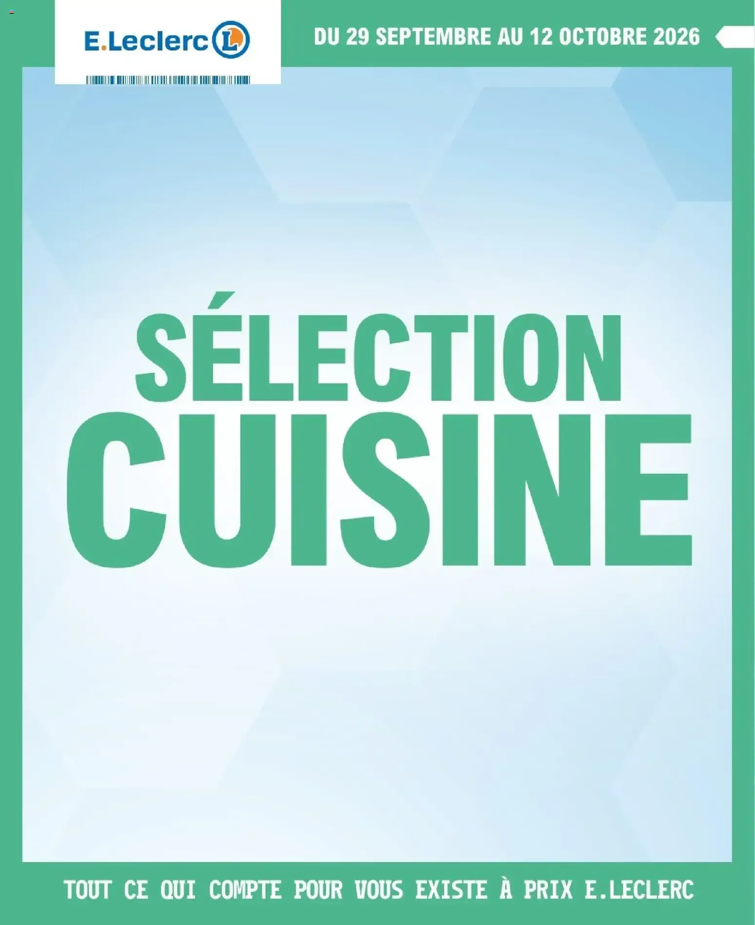 E.Leclerc Selección Cocina du 29 septembre au 12 octobre 2026 - Catalogue page 1