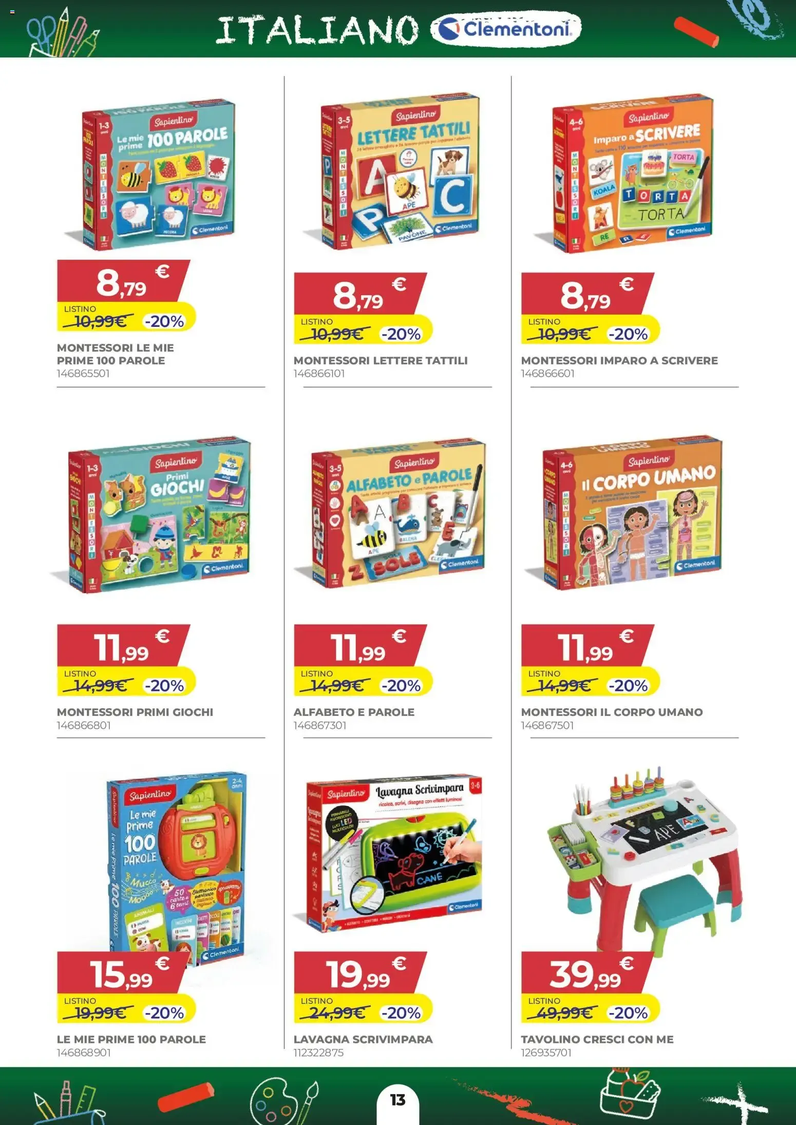 A SCUOLA di SCONTI - Toys Center da 27 agosto a 30 settembre di 2026 - Pagina del volantino 13