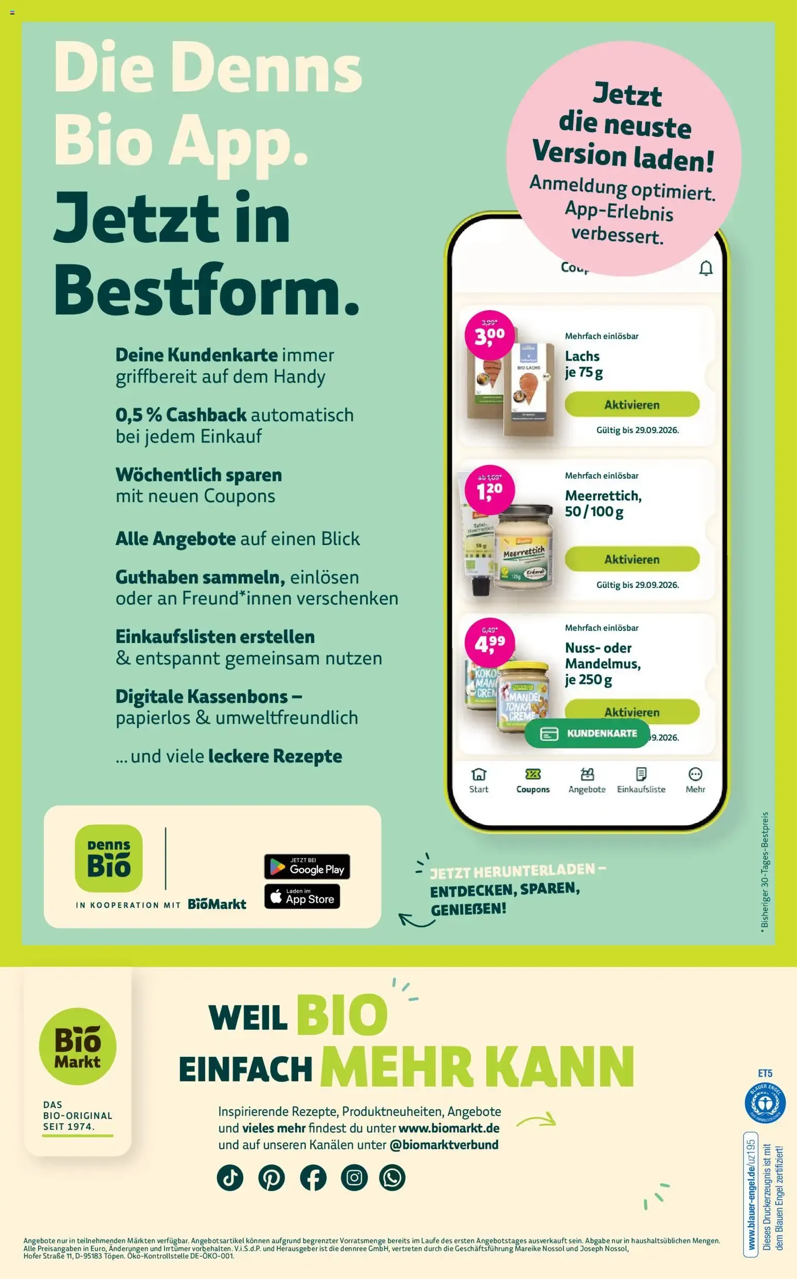 BioMarkt Prospekt (ab 23.09.2026) zum Blättern von 23. September bis 6. Oktober 2026 - Prospekt seite 14