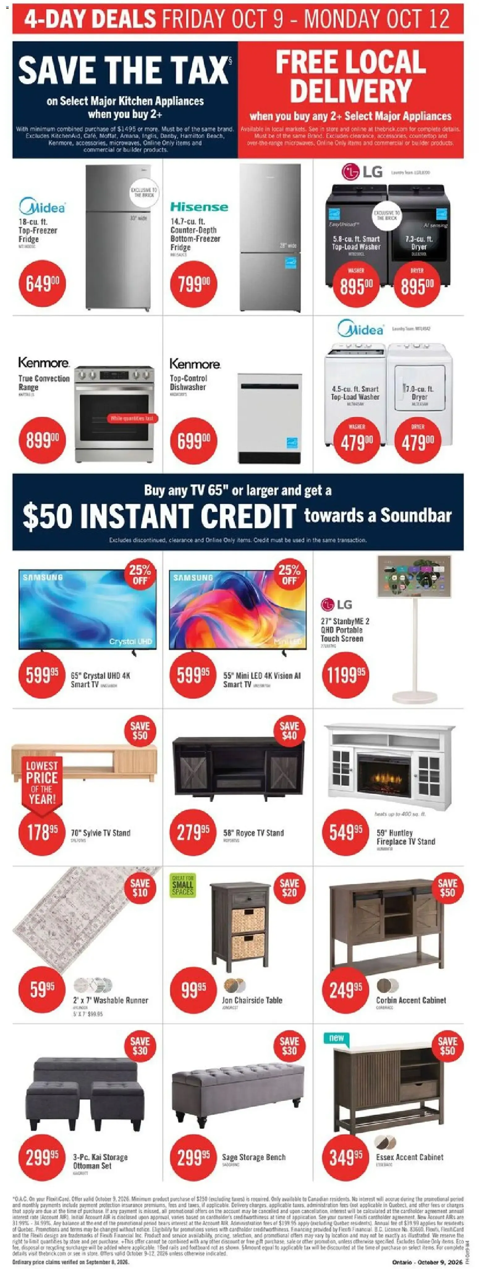 The Brick - Midnight Madness Sale from October 9 to October 12 2026 - flyer page 4