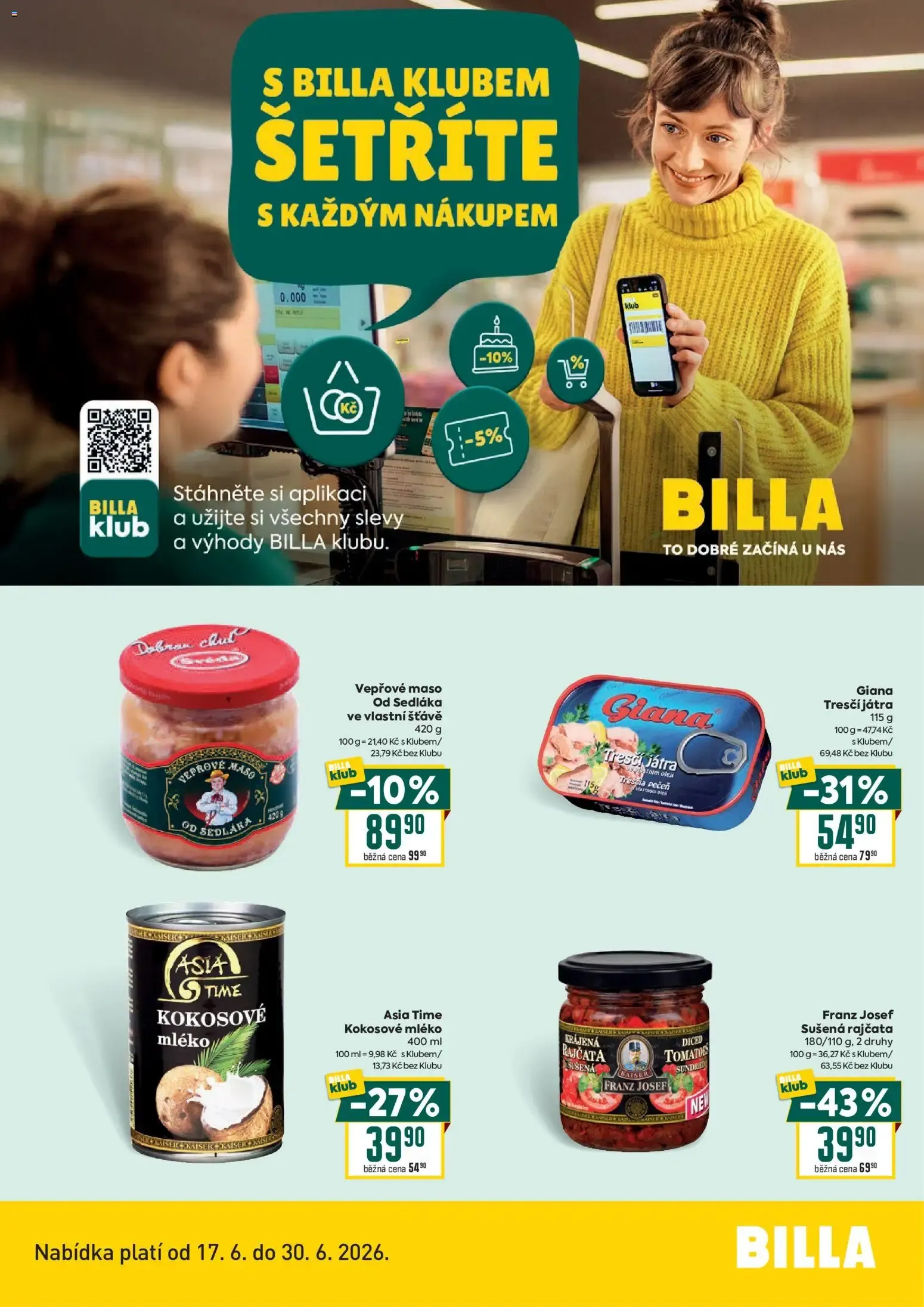 BILLA: Nabídka pro členy klubu - 17. června 30. června 2026 - Page 2