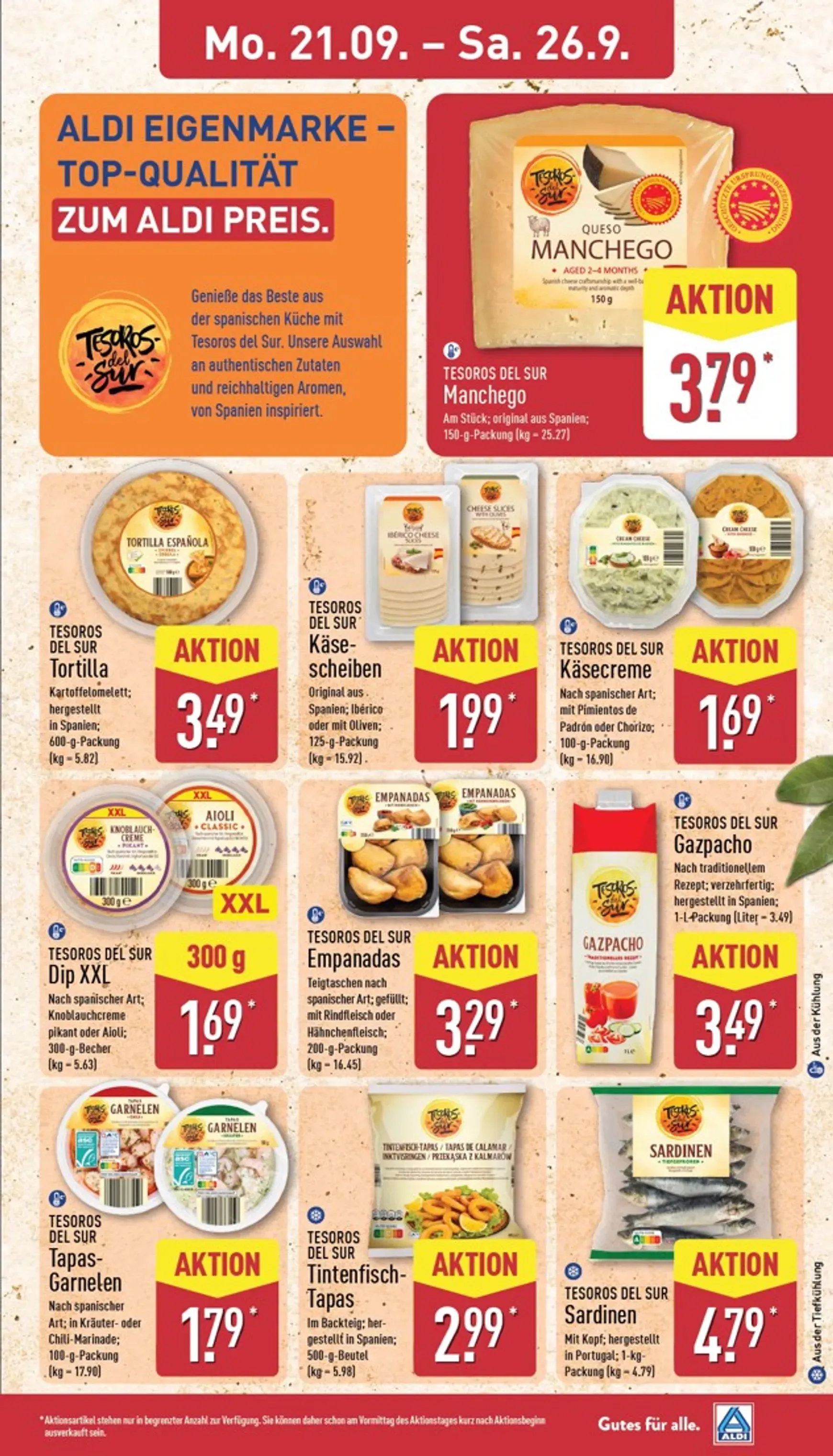 Gutes für alle. Zum ALDI Preis. von 21. September bis 26. September 2026 - Prospekt seite 9