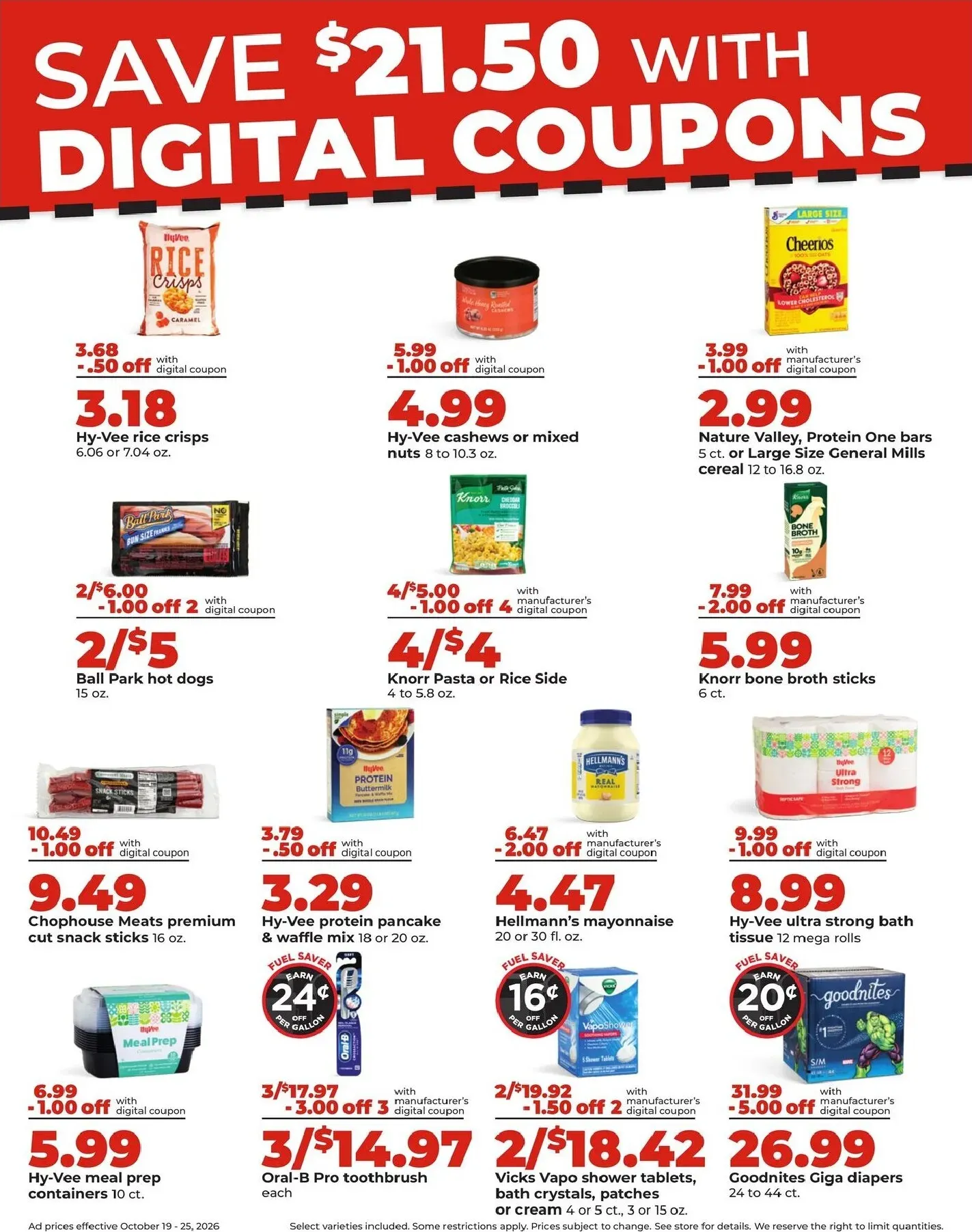 Weekly ad Current Hy Vee leaflet valid from Monday 10/19/2026 to Sunday 10/25/2026 from October 19 to October 25 2026 - Page 7