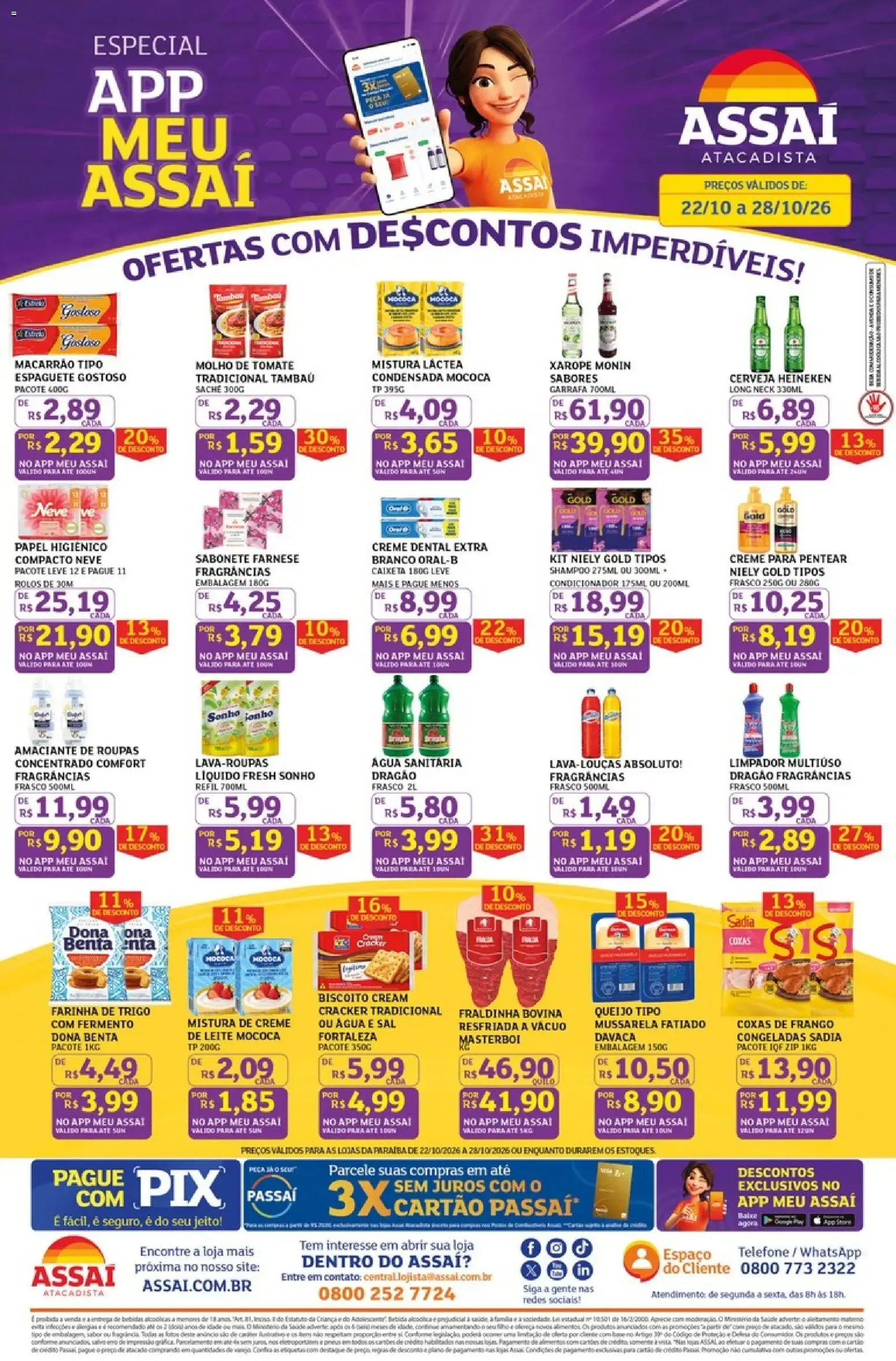 Encarte de Assaí Atacadista ofertas - PB de 22/10/2026 | Promoções Online 22 de outubro até 28 de outubro 2026 - Pagina 1