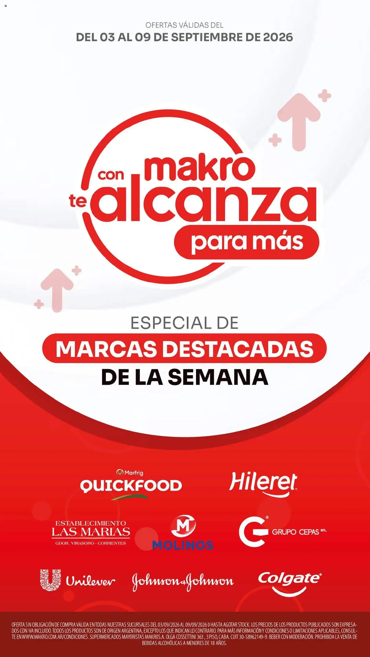 Ofertas de Makro ofertas del 03/09/2026 - 09/09/2026 3 de septiembre al 9 de septiembre 2026 - Página 1 del catálogo