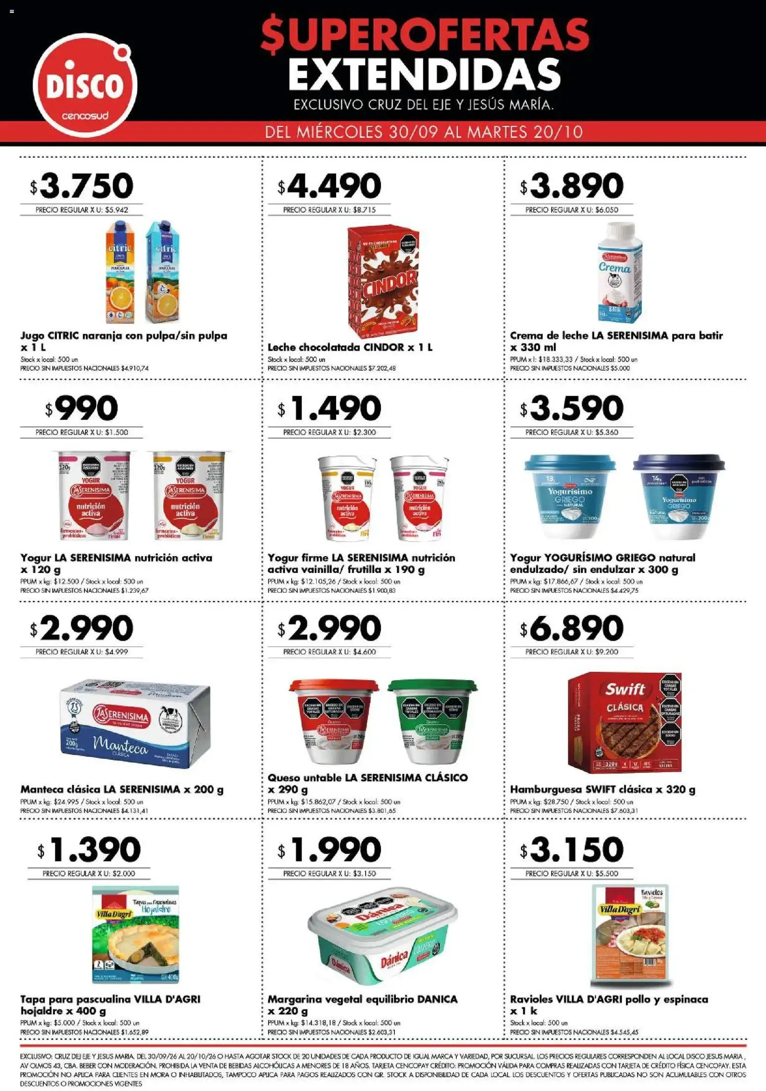 Ofertas de Disco - Superofertas extendidas - Cruz del Eje y Jesus Maria del 30/09/2026 - 20/10/2026 30 de septiembre al 20 de octubre 2026 - Página 4 del catálogo