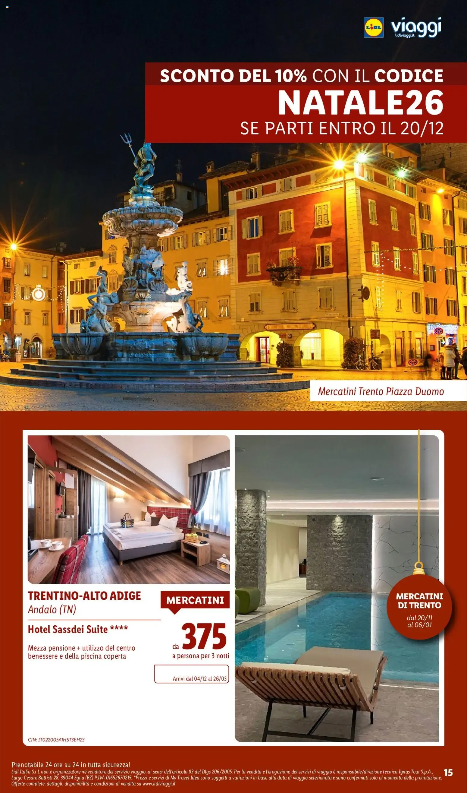 Lidl Viaggi: Mercatini e Wellness da 8 ottobre a 15 dicembre di 2026 - Pagina del volantino 15