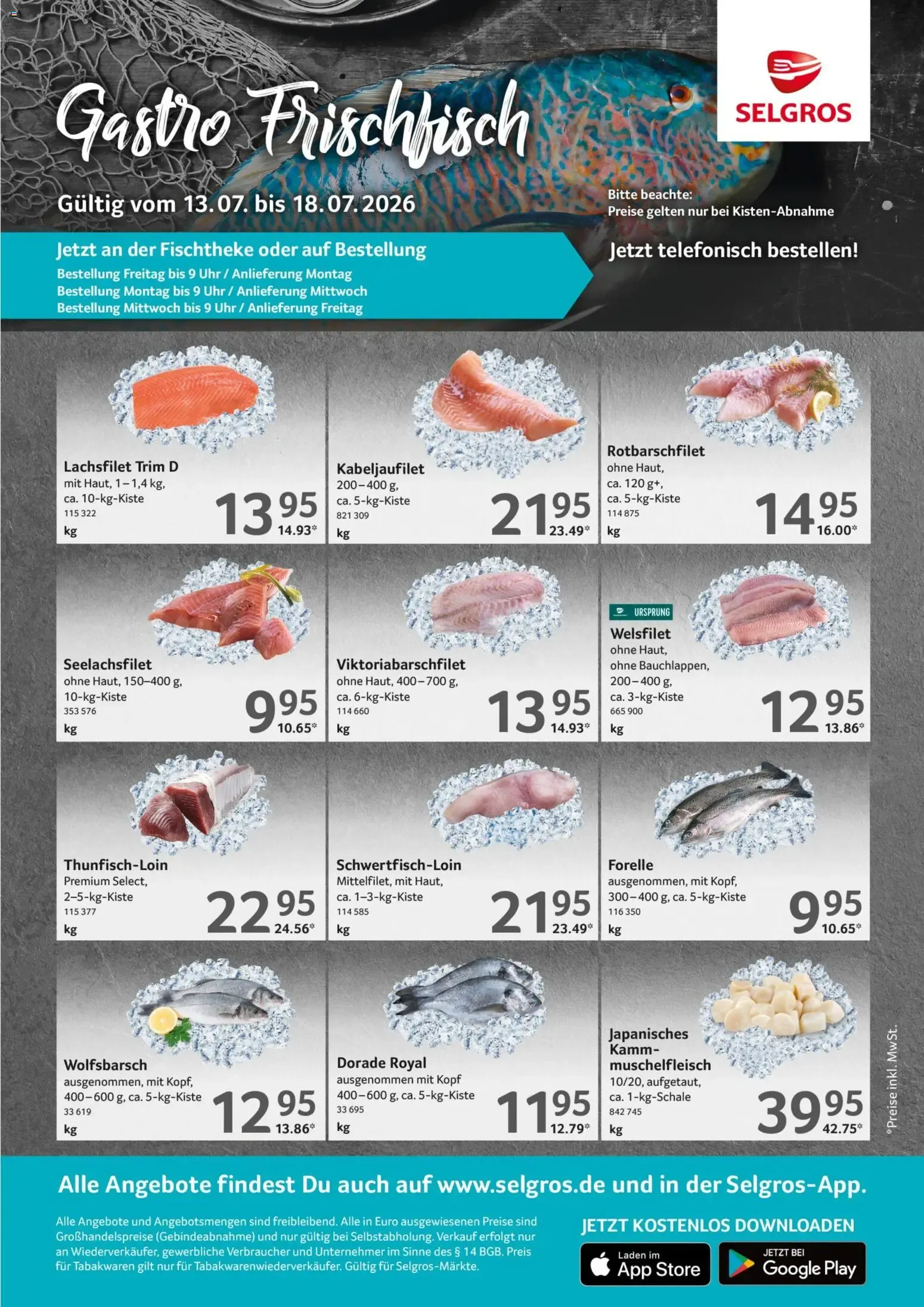 Gastro Frischfisch von 13. Juli bis 18. Juli 2026 - Prospekt seite 1