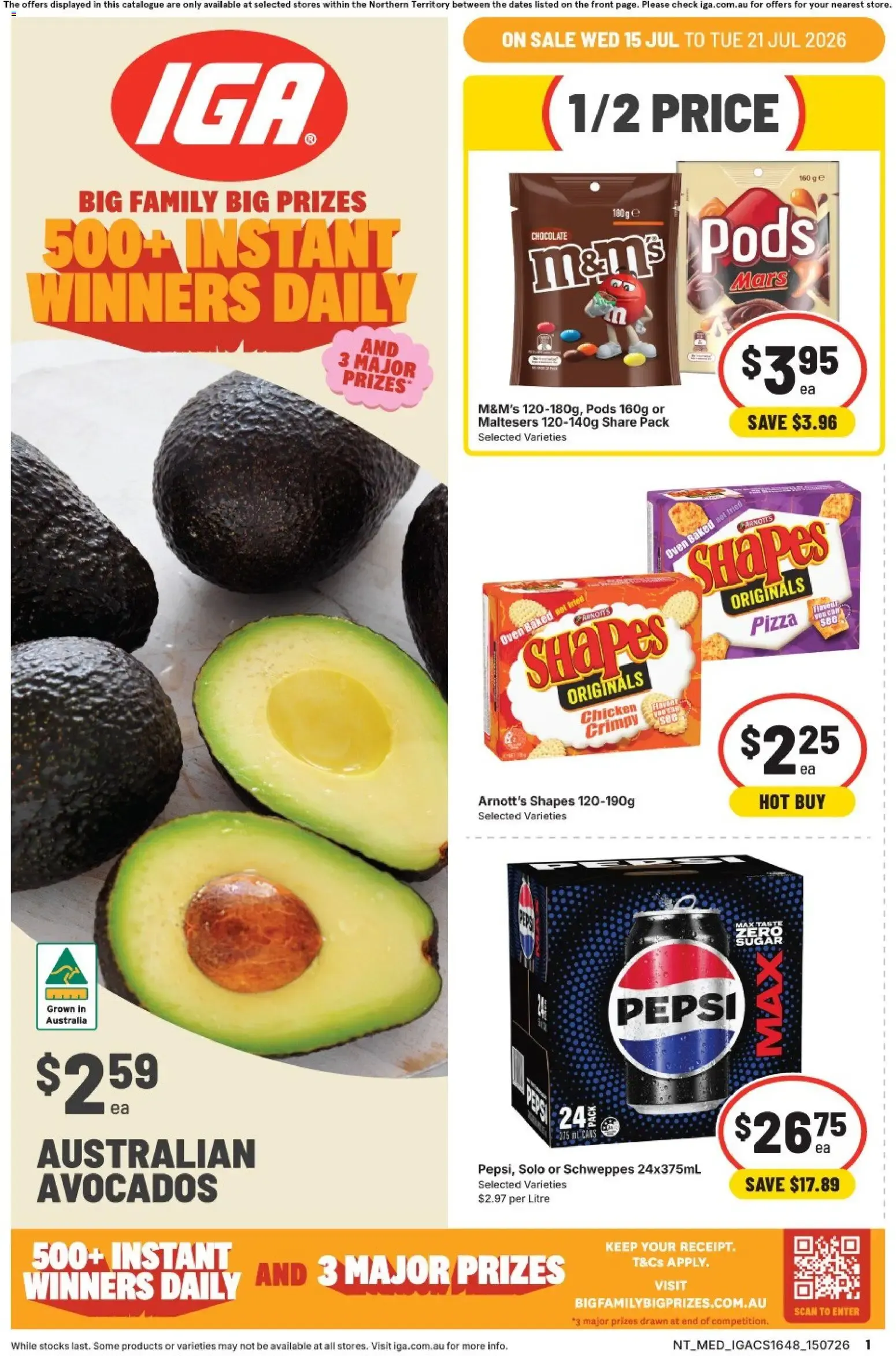 IGA Big Family Big Prizes - Catalogue valid from 15 July to 21 July 2026 - page 1