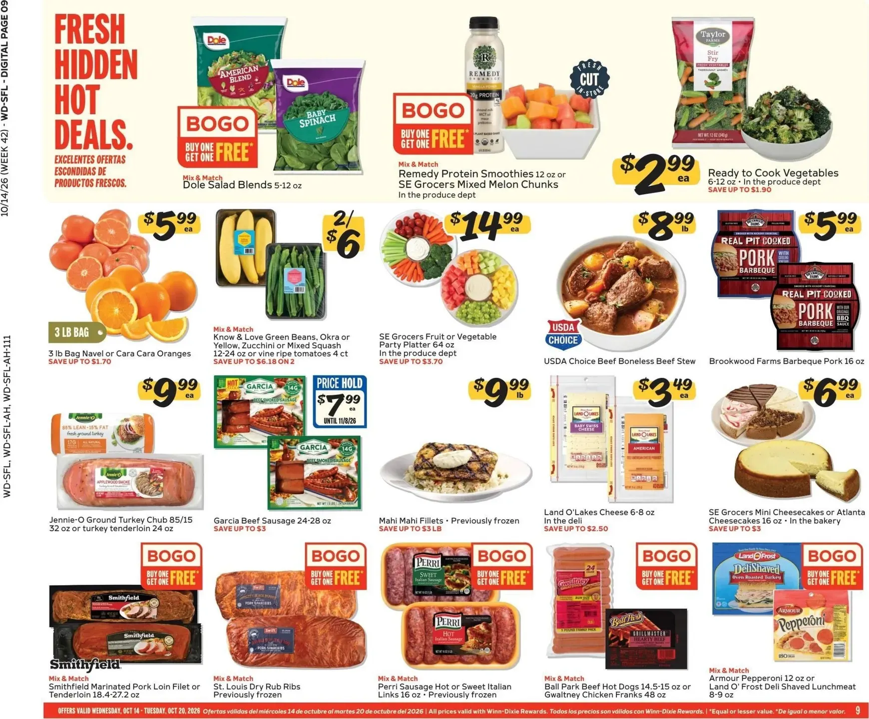 Weekly ad Current Winn-Dixie leaflet valid from Wednesday 10/14/2026 to Tuesday 10/20/2026 from October 14 to October 20 2026 - Page 9