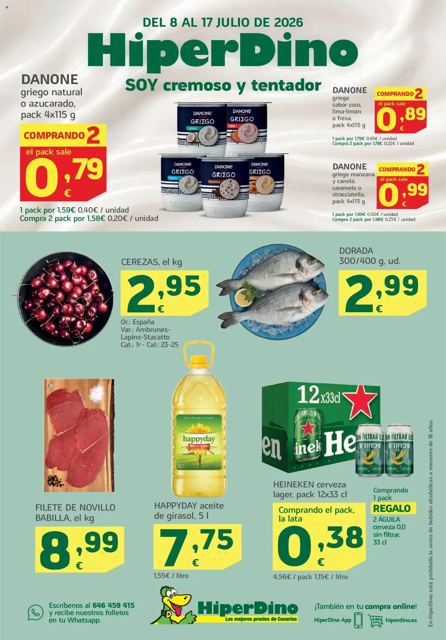 Catálogo de HiperDino folleto del 08/07/2026 (catálogo) 8 de julio al 17 de julio 2026 - Página 1
