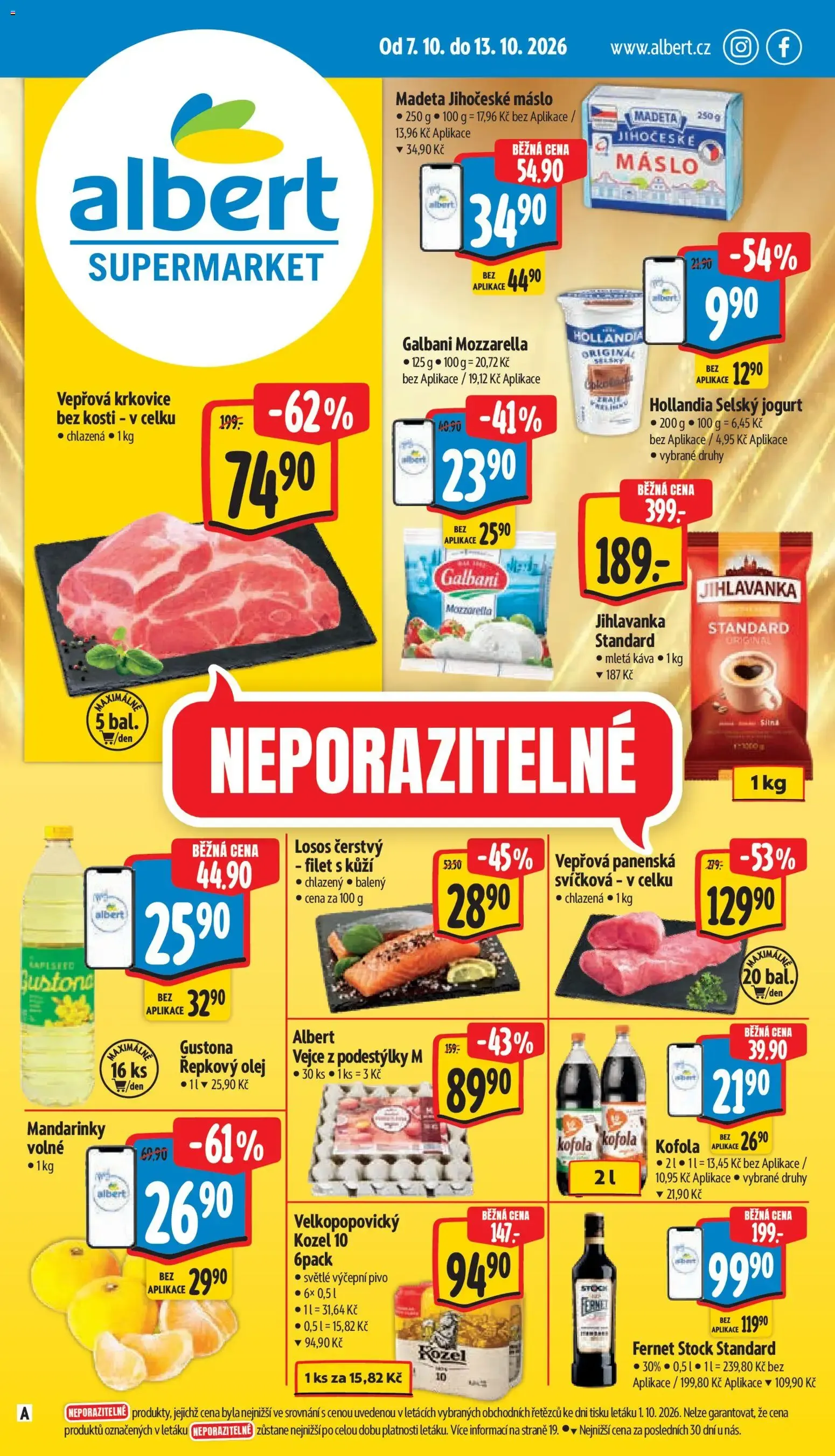 Albert leták - Supermarket od 07.10.2026 - Akční leták - 7. října 13. října 2026 - Page 1
