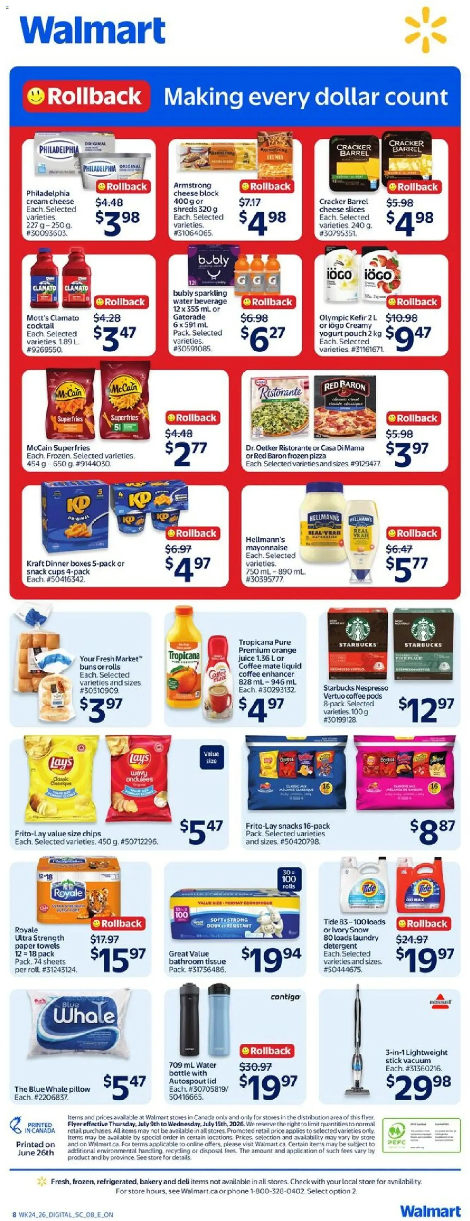 Walmart weekly flyer from Jul 9, 2026 > weekly specials & deals from July 9 to July 15 2026 - flyer page 4