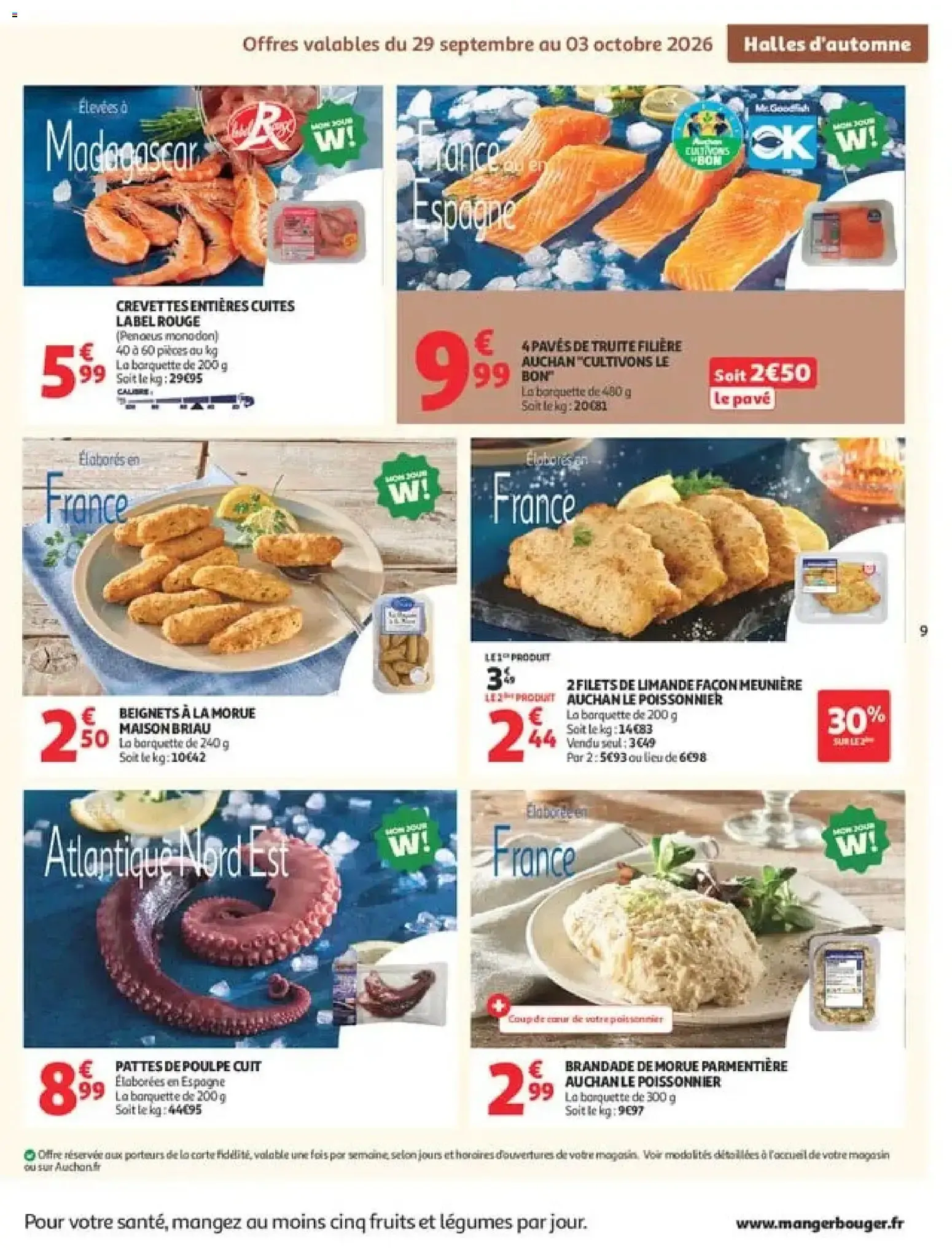 Auchan Halles d'automne supers à partir du 29/09/2026 - promo en ligne du 29 septembre au 10 octobre 2026 - Catalogue page 9