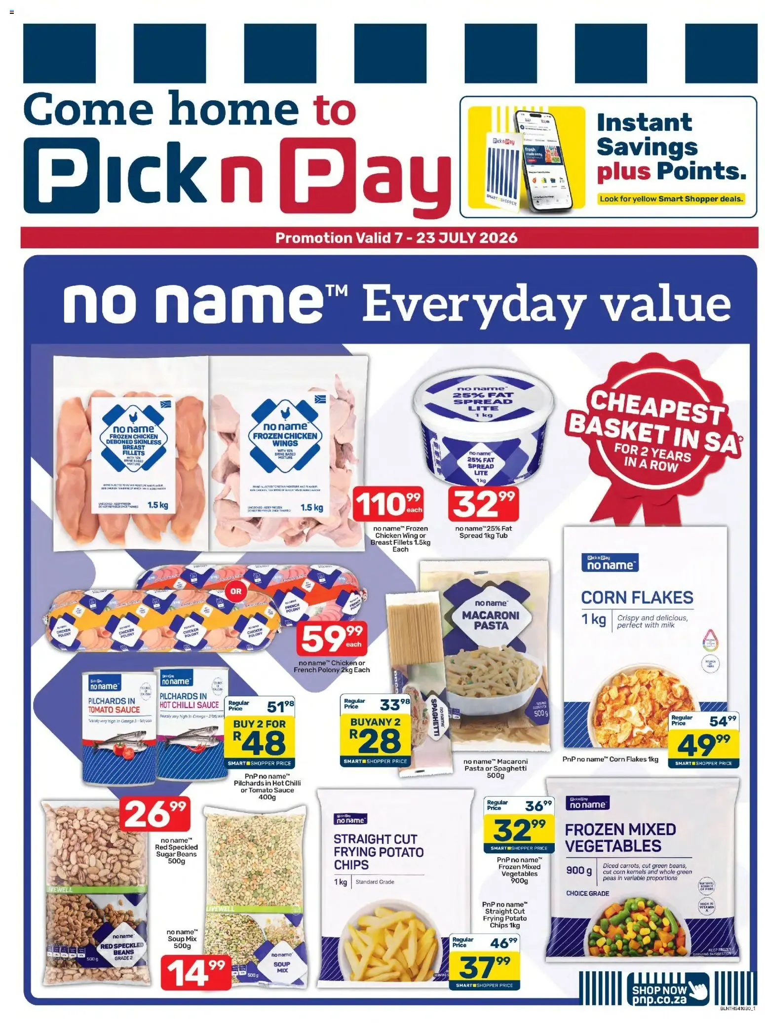 Pick n Pay - No Name Specials (07/07/2026 - 23/07/2026) Online from 7 July to 23 July 2026 - Catalogue Page 1