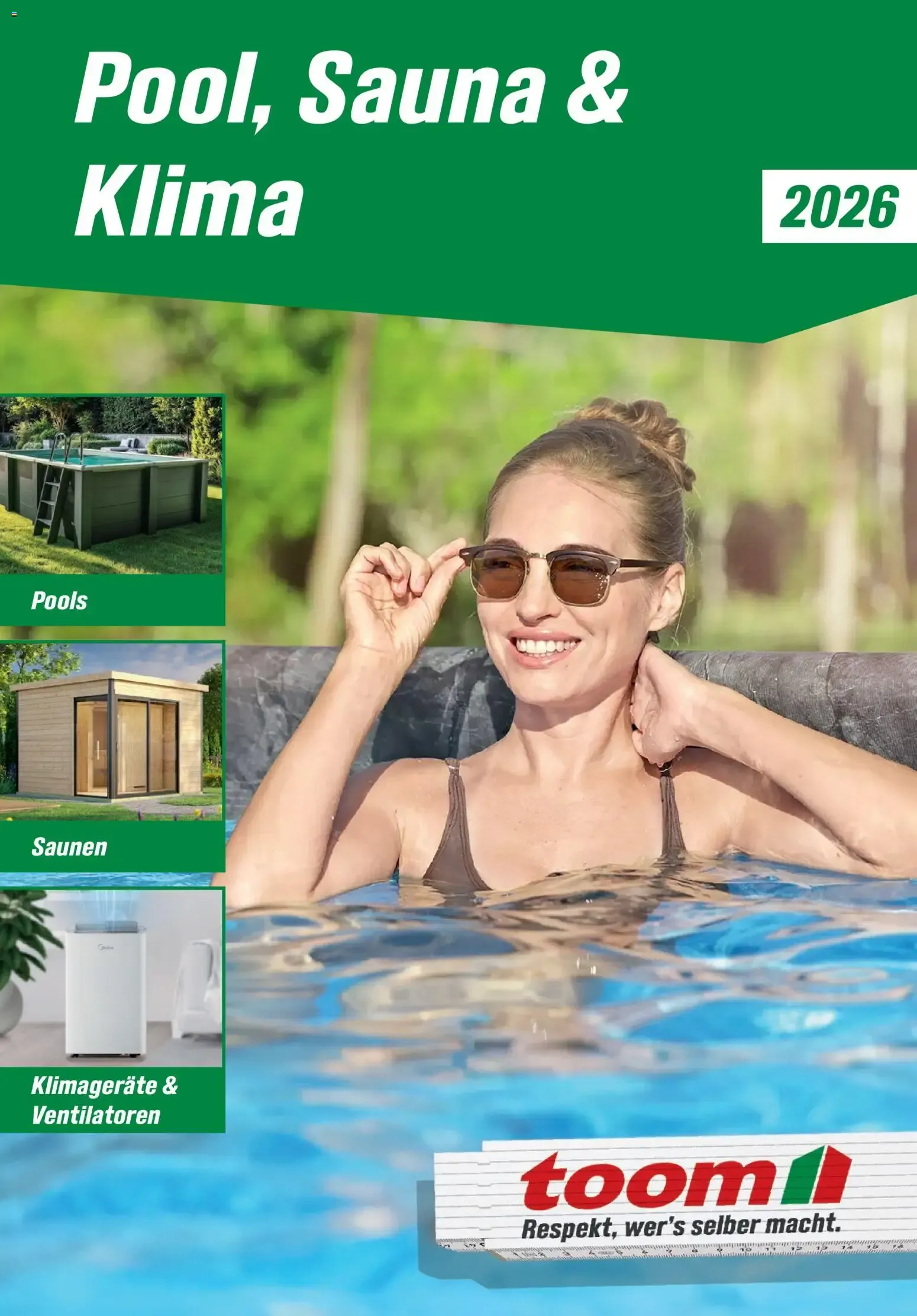 Toom Baumarkt - Pool, Sauna & Klima 2026 (ab 14.03.2026) zum Blättern von 14. März bis 30. Juni 2026 - Prospekt seite 1