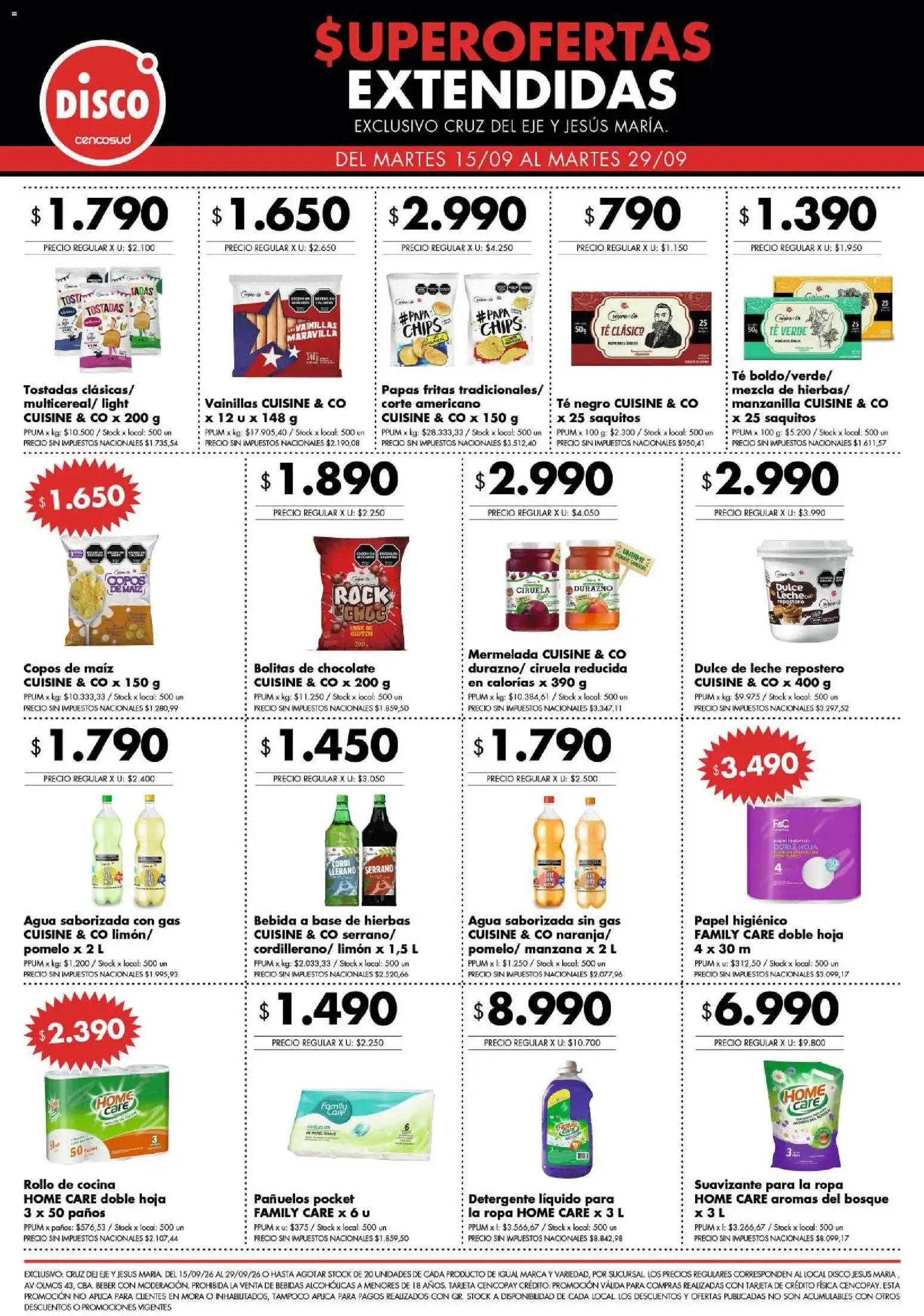 Ofertas de Disco - Superofertas extendidas - Cruz del Eje y Jesus Maria del 15/09/2026 - 29/09/2026 15 de septiembre al 29 de septiembre 2026 - Página 6 del catálogo
