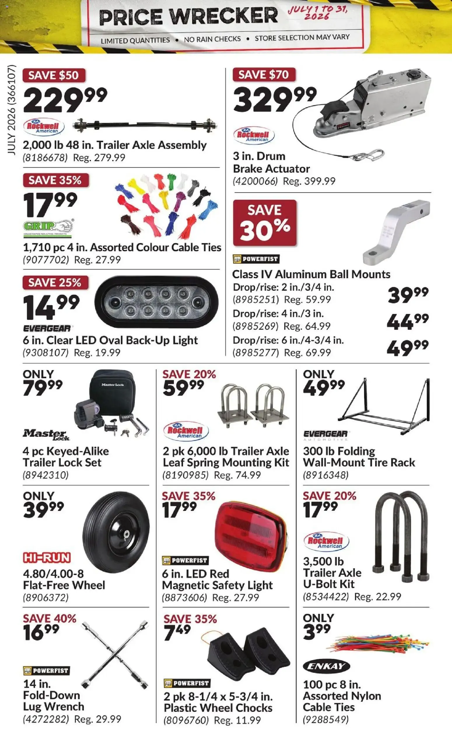 Princess Auto flyer - Price Wrecker from Jul 1, 2026 > weekly specials & deals from July 1 to July 31 2026 - flyer page 19