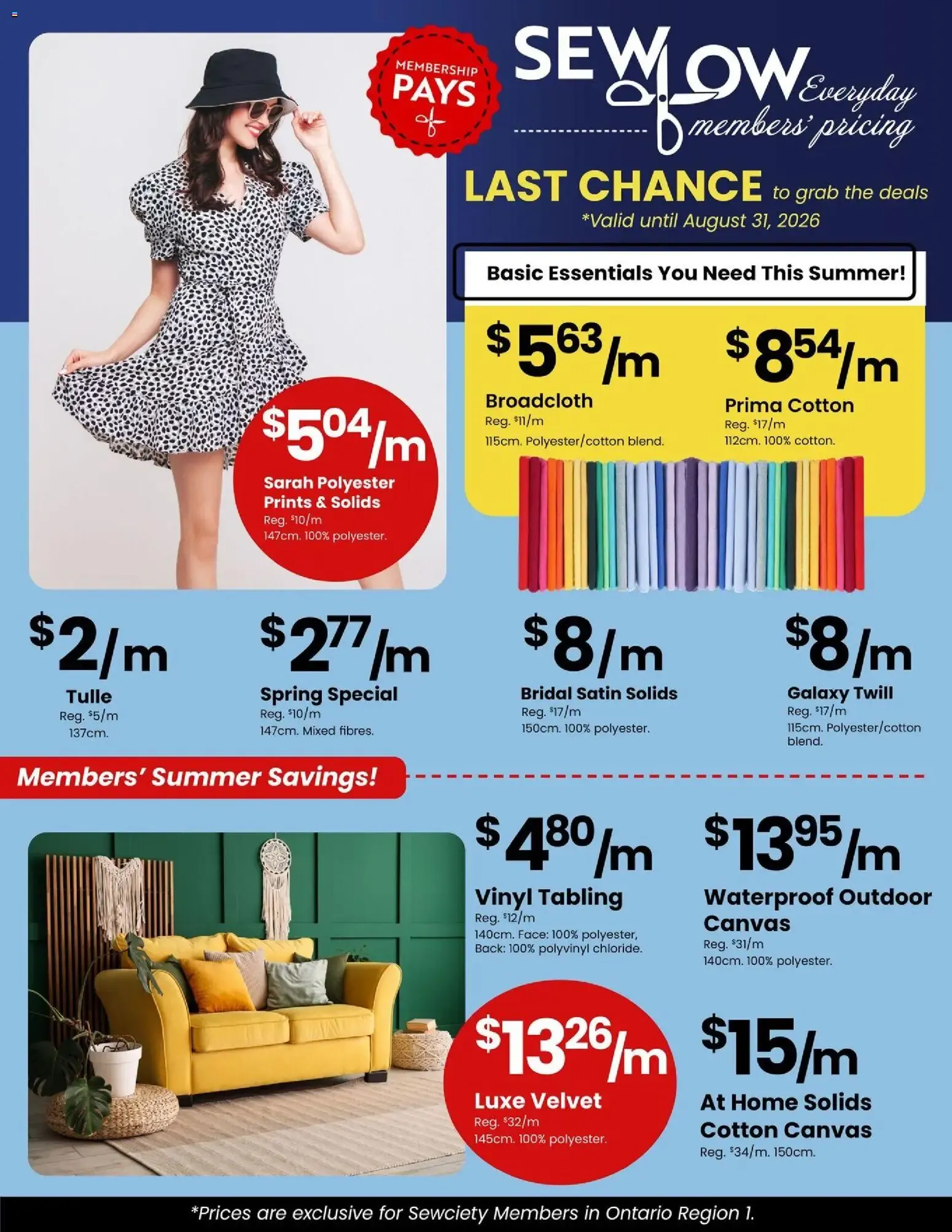 FABRICLAND CLEAN SWEEP Sale from August 1 to August 31 2026 - flyer page 15
