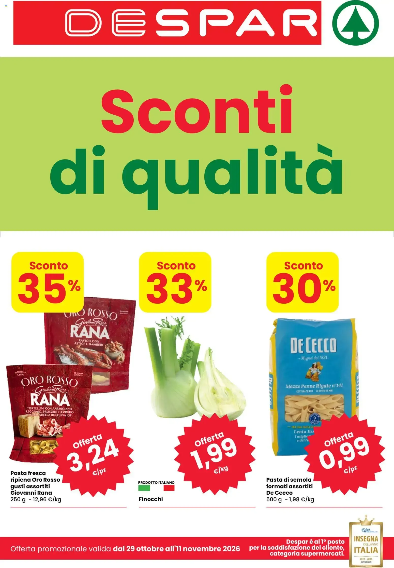 Sconti di qualità da 29 ottobre a 11 novembre di 2026 - Pagina del volantino 1