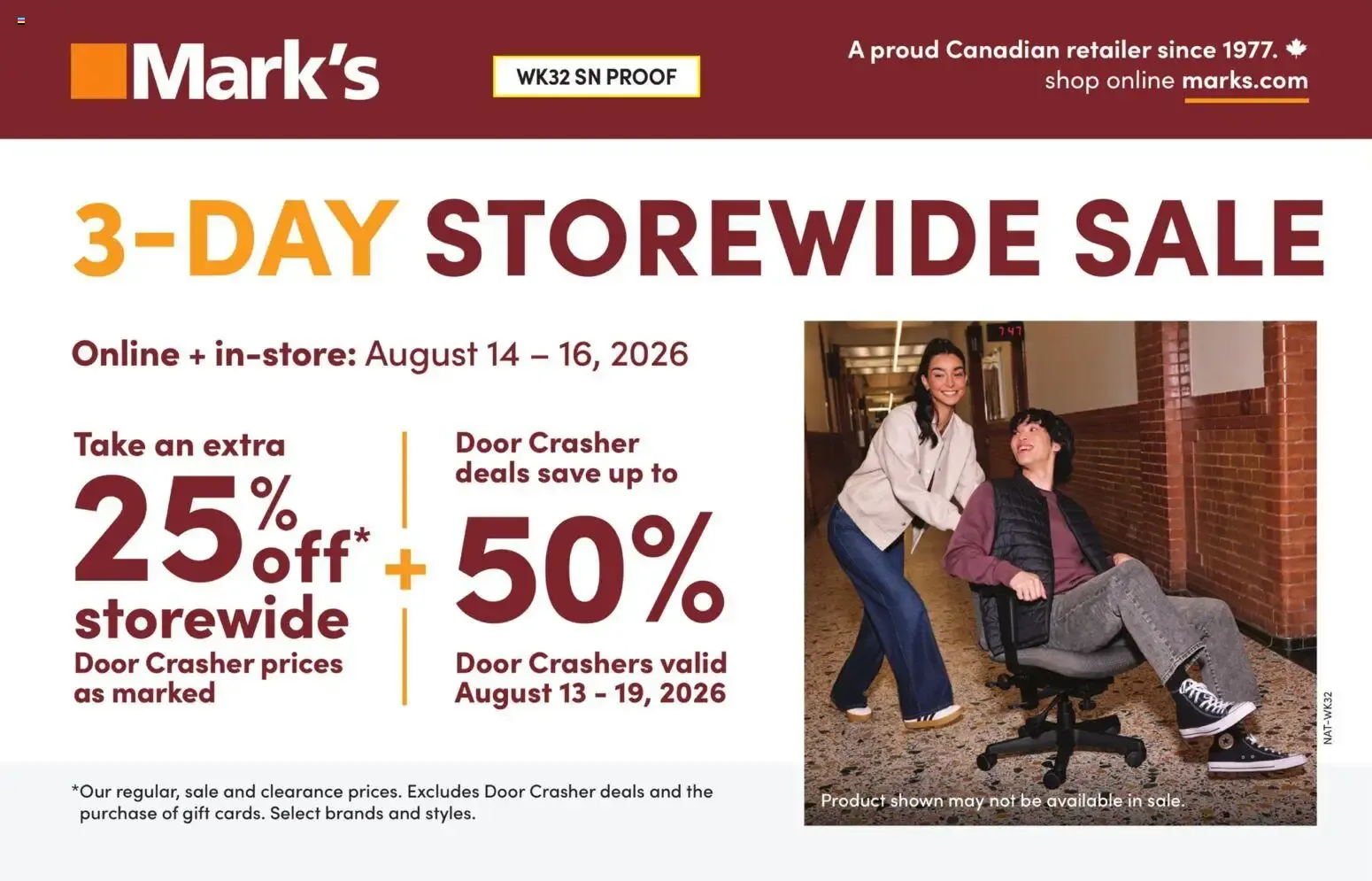 Mark's: 3-Day Storewide Sale & Door Crashers