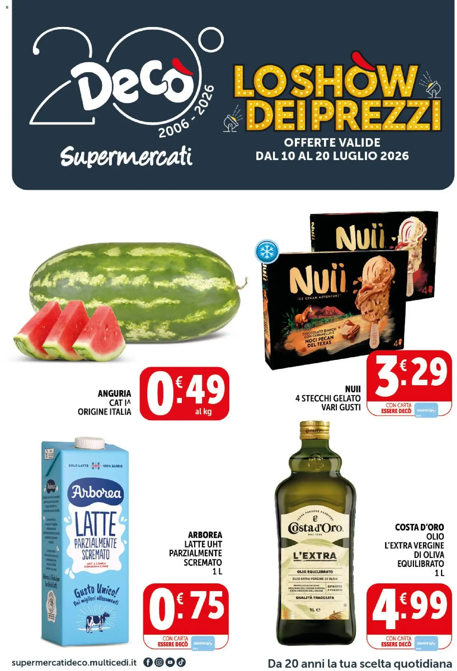 Deco Supermercati LOSHOW DEI PREZZI da 10 luglio a 20 luglio di 2026 - Pagina del volantino 1
