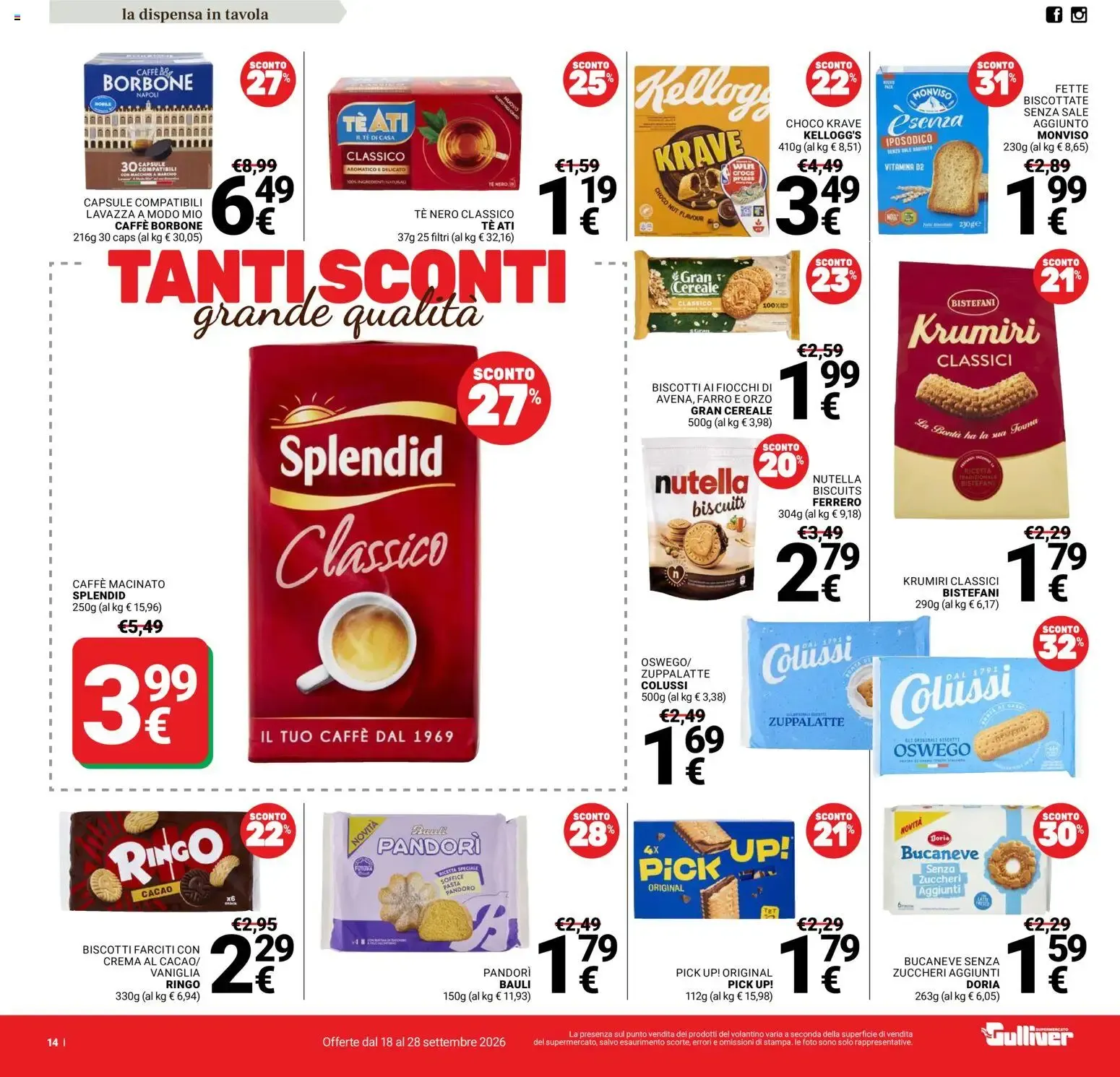 Nuovo Gulliver volantino dal 18/09/2026 > offerte anteprima 🛍️ da 18 settembre a 28 settembre di 2026 - Pagina del volantino 14