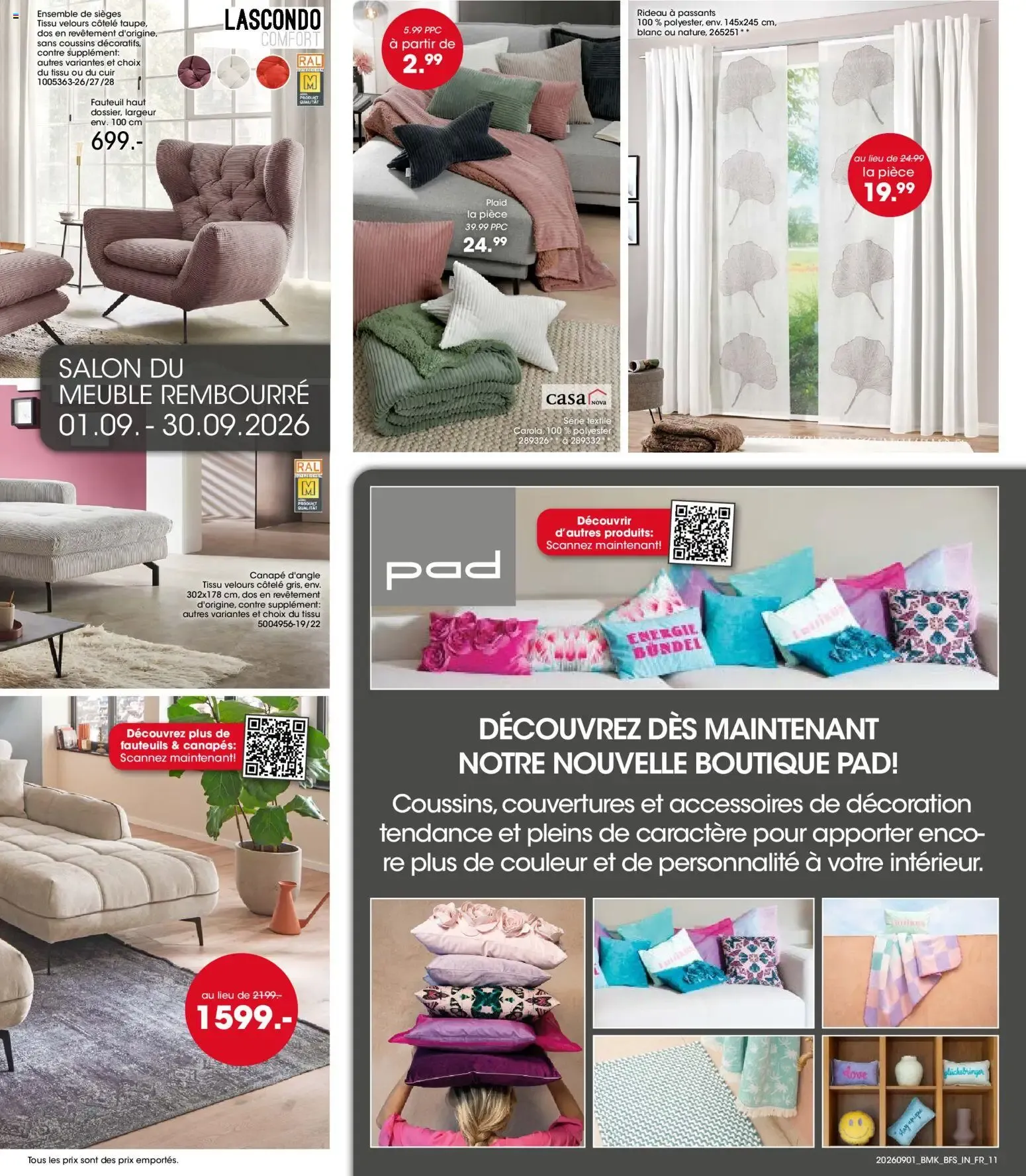 Möbel Martin: Salon de la Cuisine y Salon del Mueble Rembourré du 1 septembre au 30 septembre 2026 - Catalogue page 11