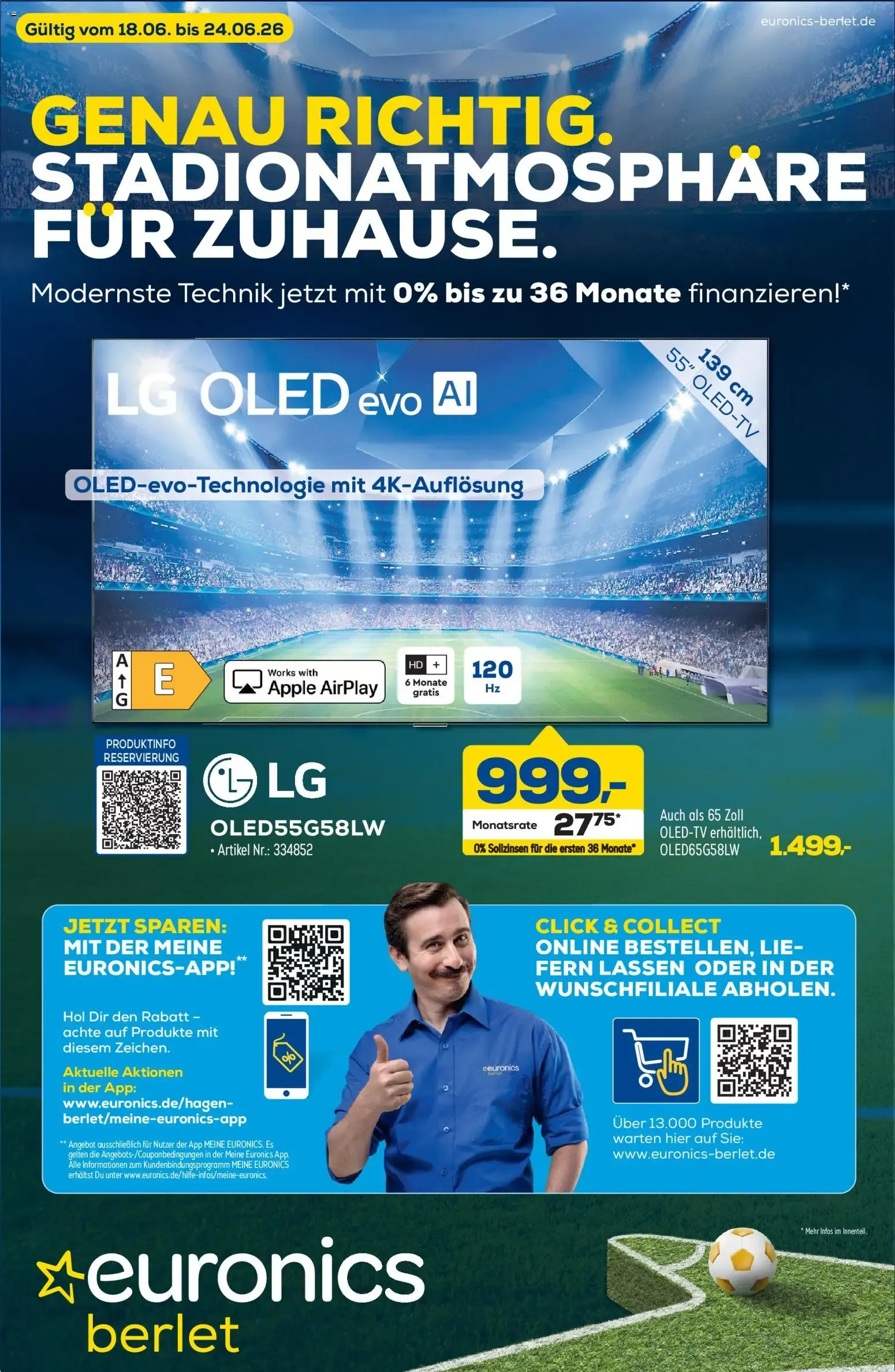 GENAU RICHTIG. STADIONATMOSPHÄRE FÜR ZUHAUSE. von 18. Juni bis 24. Juni 2026 - Prospekt seite 1