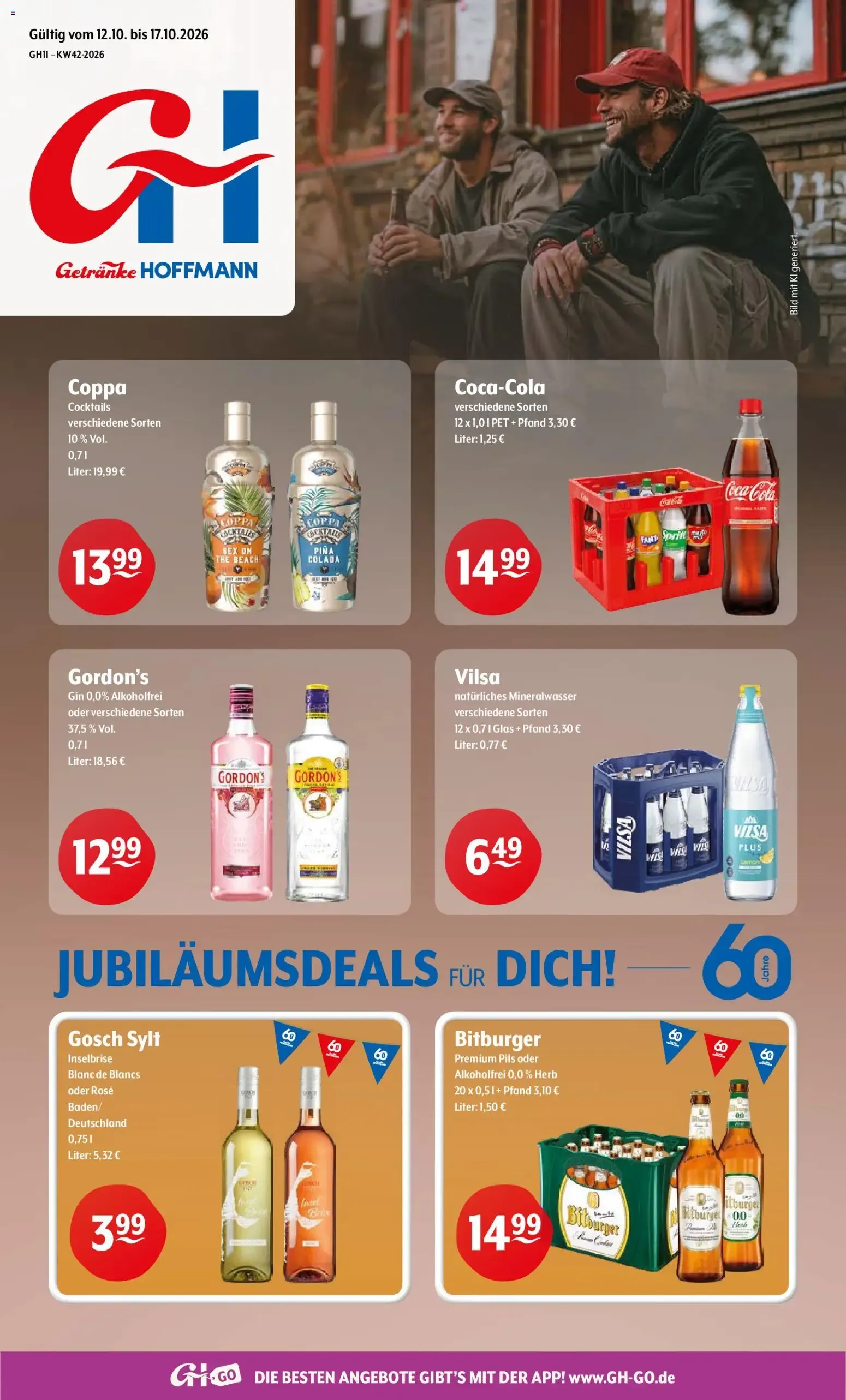 Getränke Hoffmann Prospekt (ab 12.10.2026) zum Blättern von 12. Oktober bis 17. Oktober 2026 - Prospekt seite 1