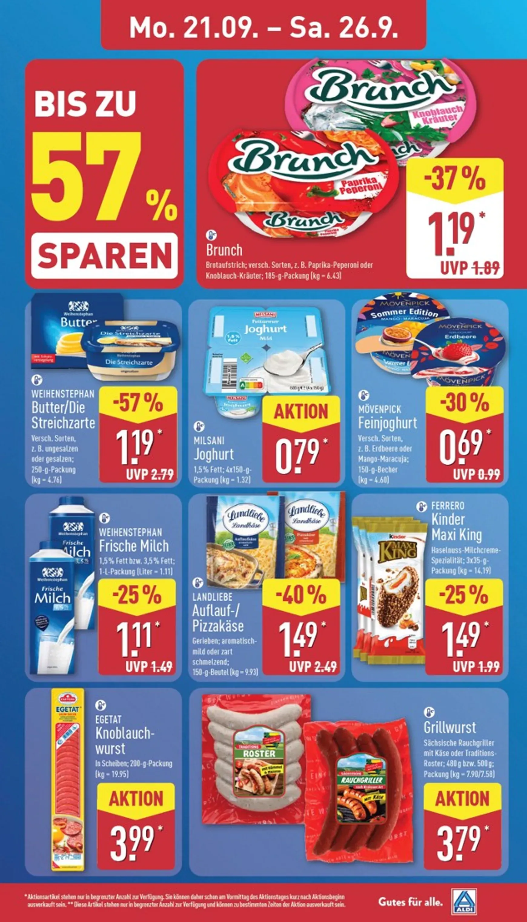 Gutes für alle. Zum ALDI Preis. von 21. September bis 26. September 2026 - Prospekt seite 5